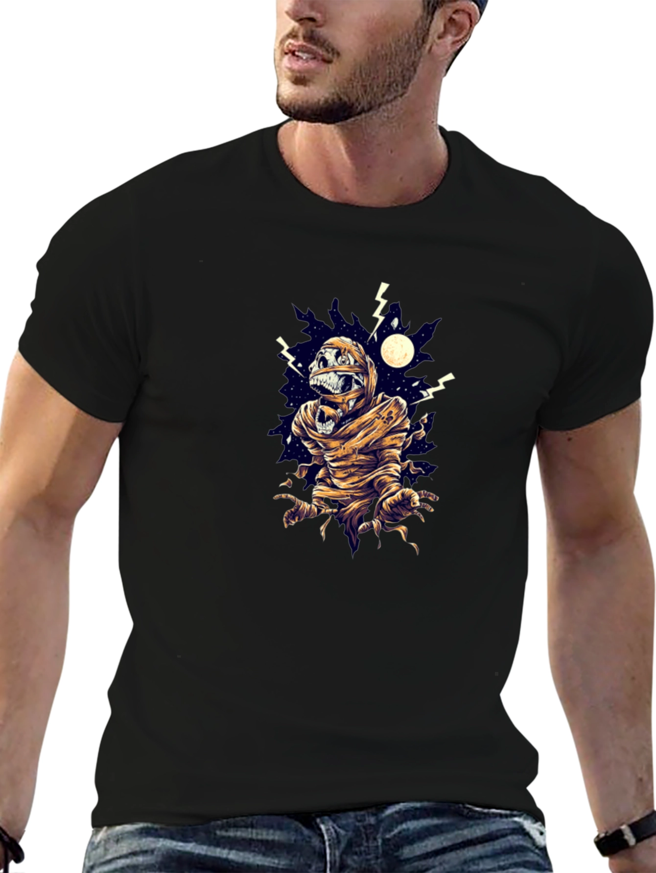 Mummy Graphic Black T-Shirt