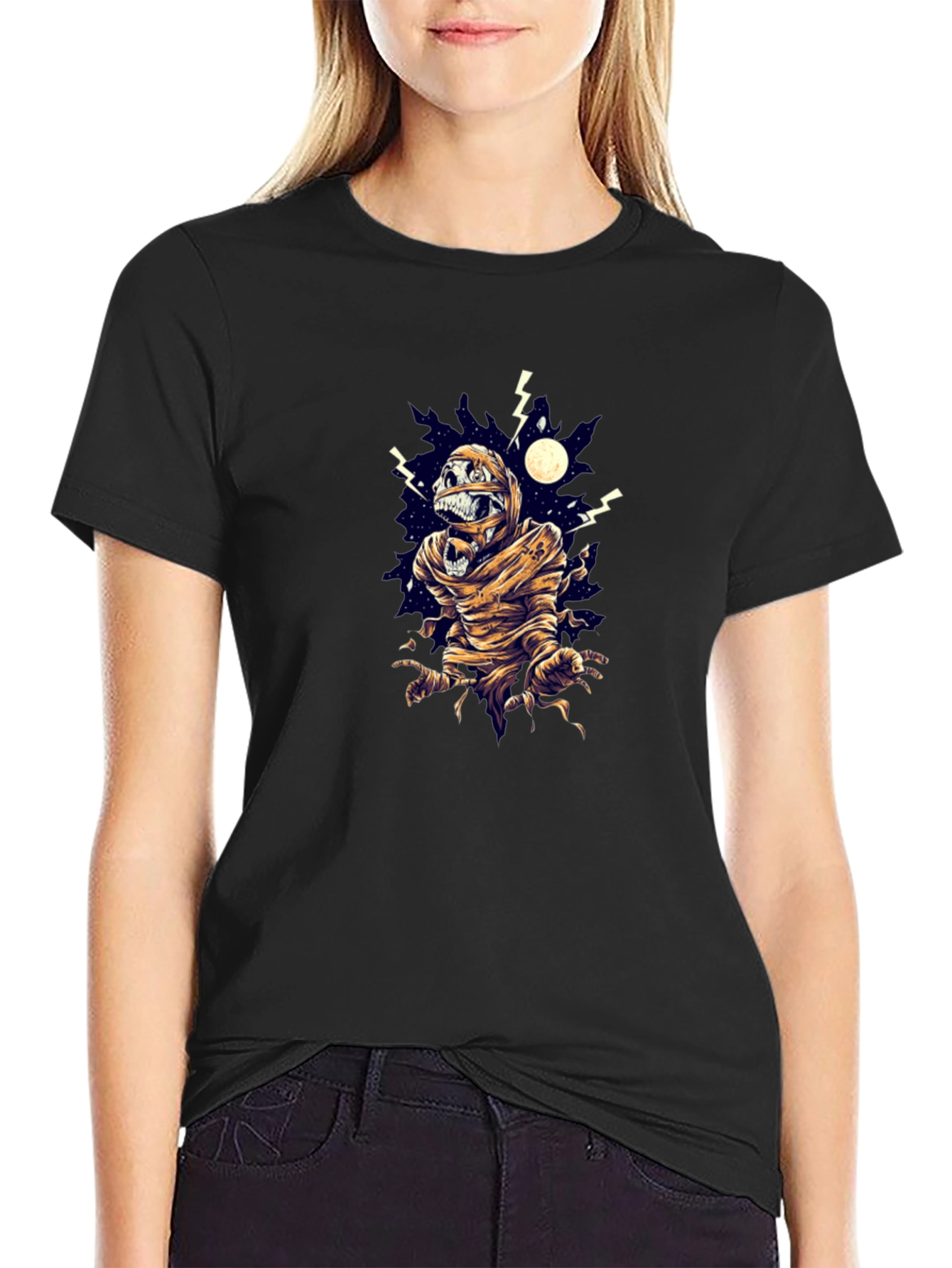 Mummy Graphic Black T-Shirt