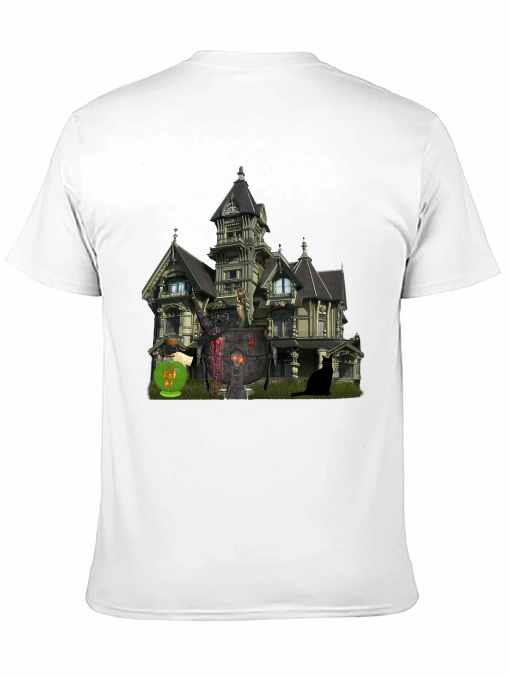 Halloween Haunted House Graphic Tee