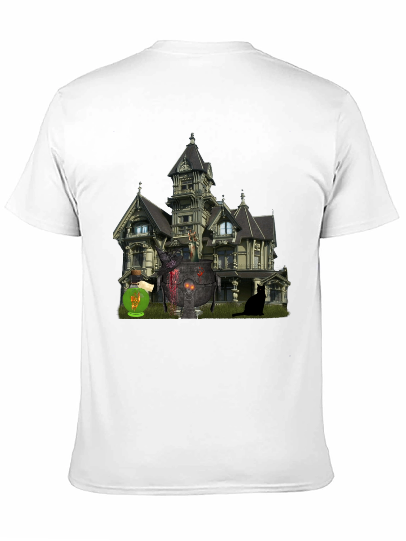 Halloween Haunted House Graphic Tee