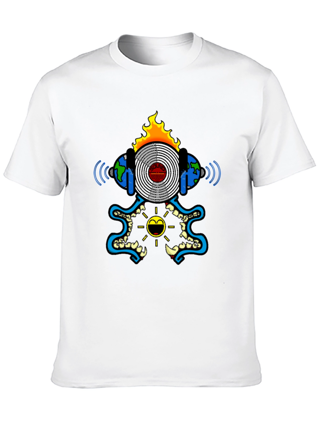 Cool Graphic Print Black T-Shirt