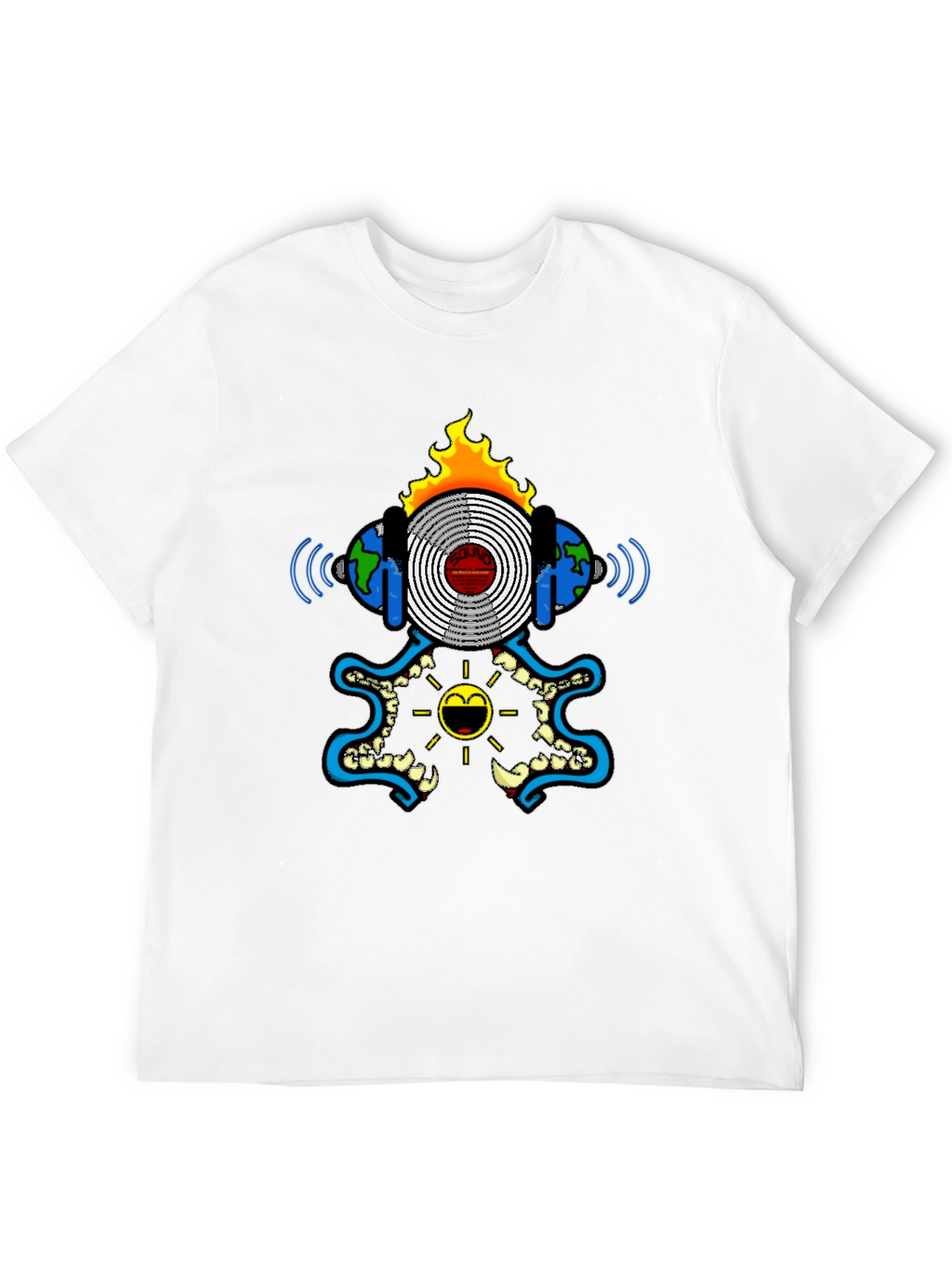 Cool Graphic Print Black T-Shirt