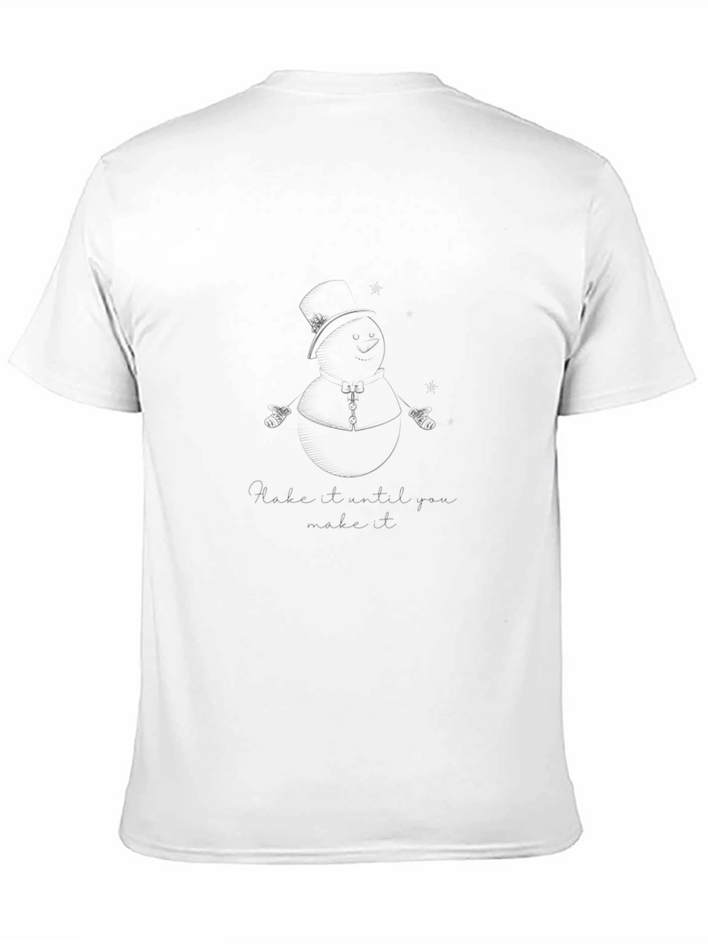 Black Fake It Snowman Graphic Tee