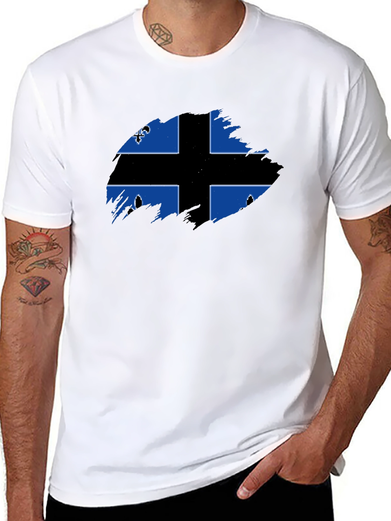 Quebec Flag T-Shirt - Black Graphic Tee