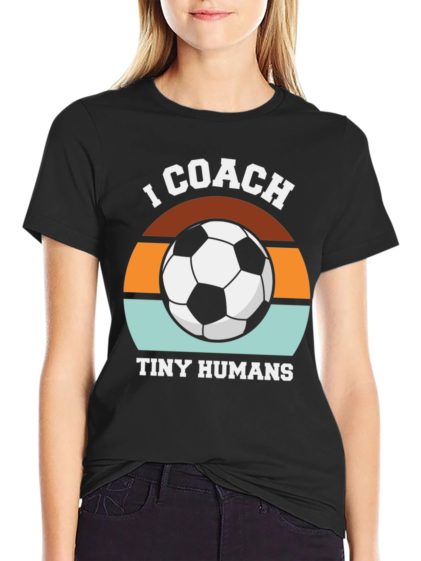 I Coach Tiny Humans Soccer T-Shirt