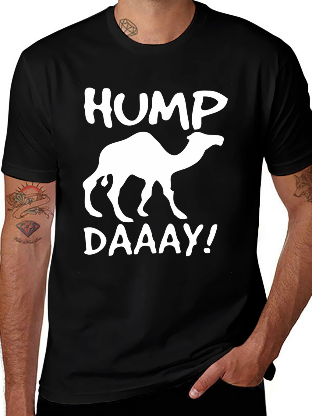 Hump Daaay! Camel T-Shirt - Black Cotton Tee