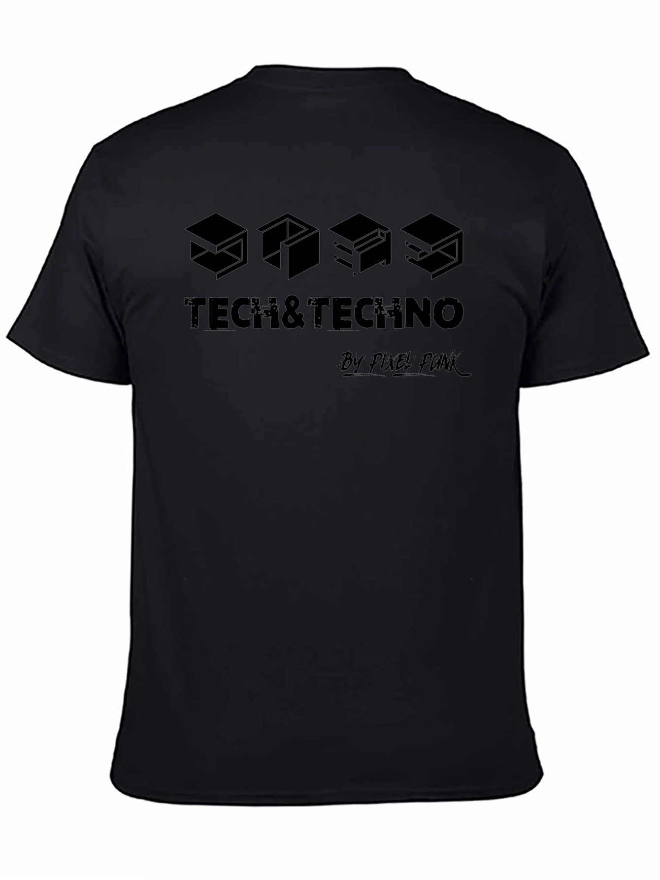 Tech & Techno Pixel Punk Black T-Shirt