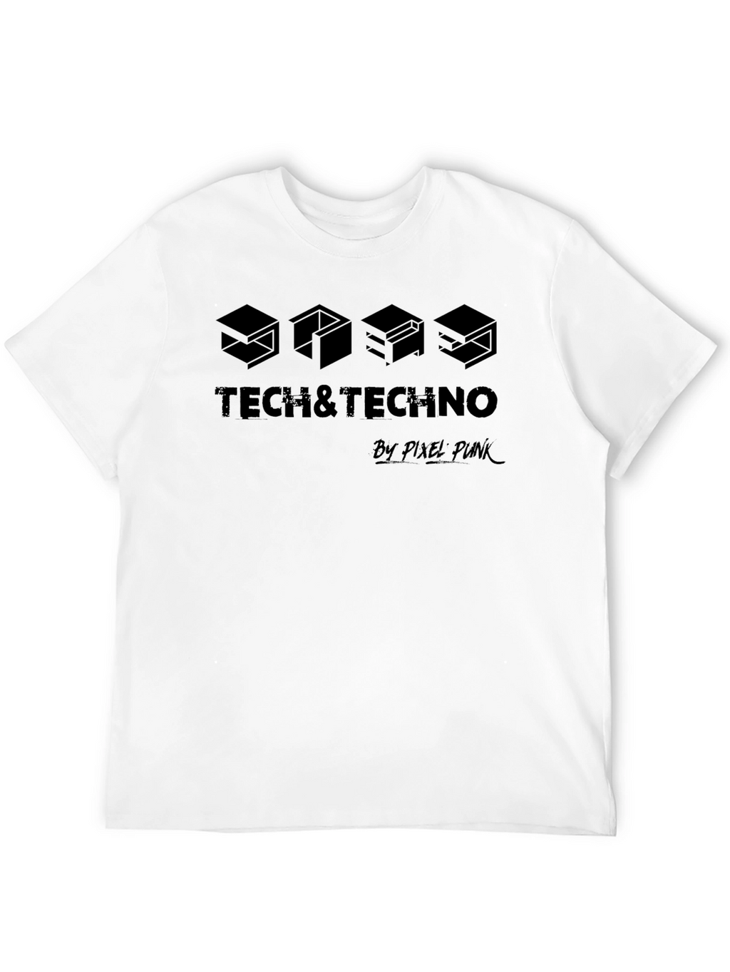 Tech & Techno Pixel Punk Black T-Shirt
