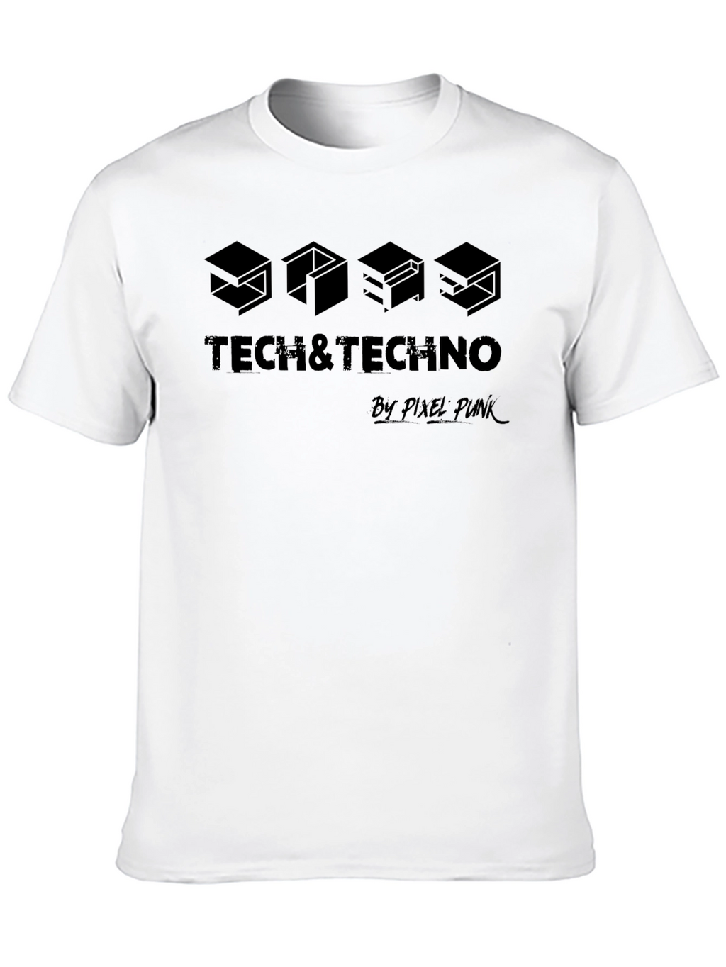 Tech & Techno Pixel Punk Black T-Shirt