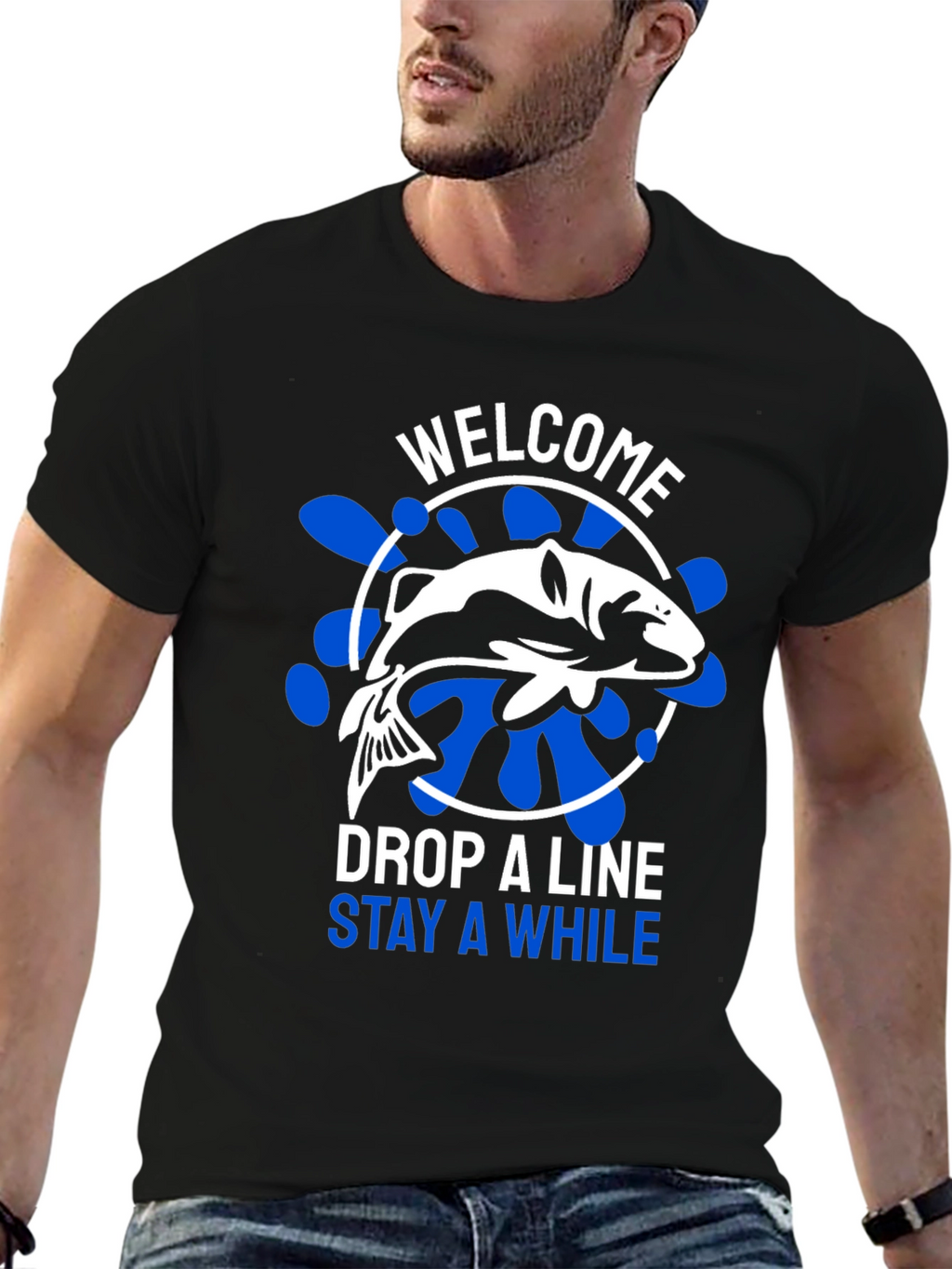 Welcome Fish Graphic T-Shirt