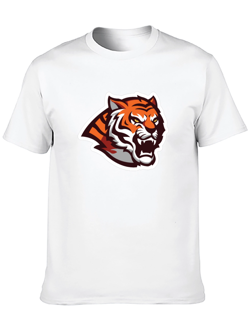 Black T-Shirt with Tiger Graphic