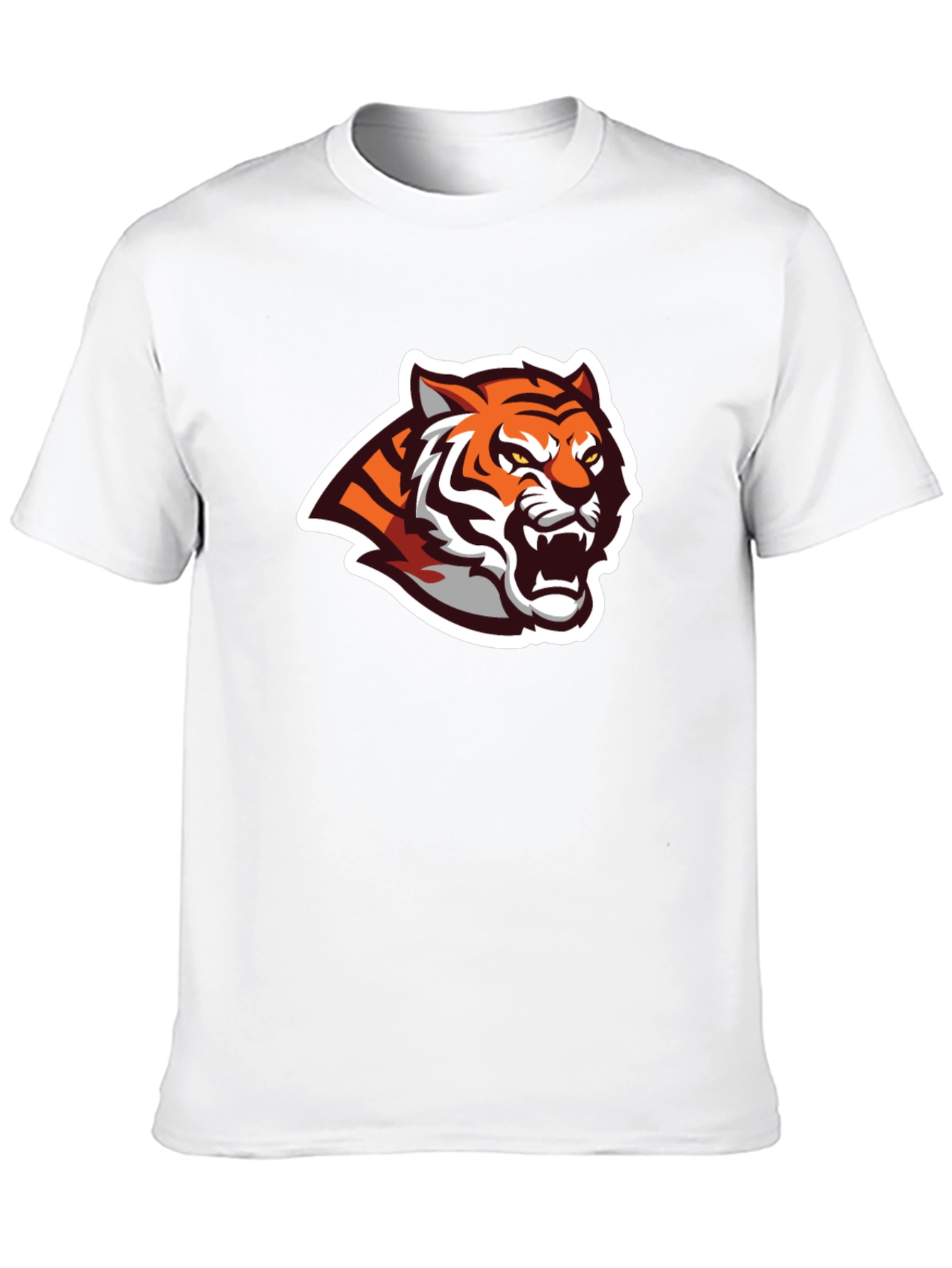 Black T-Shirt with Tiger Graphic