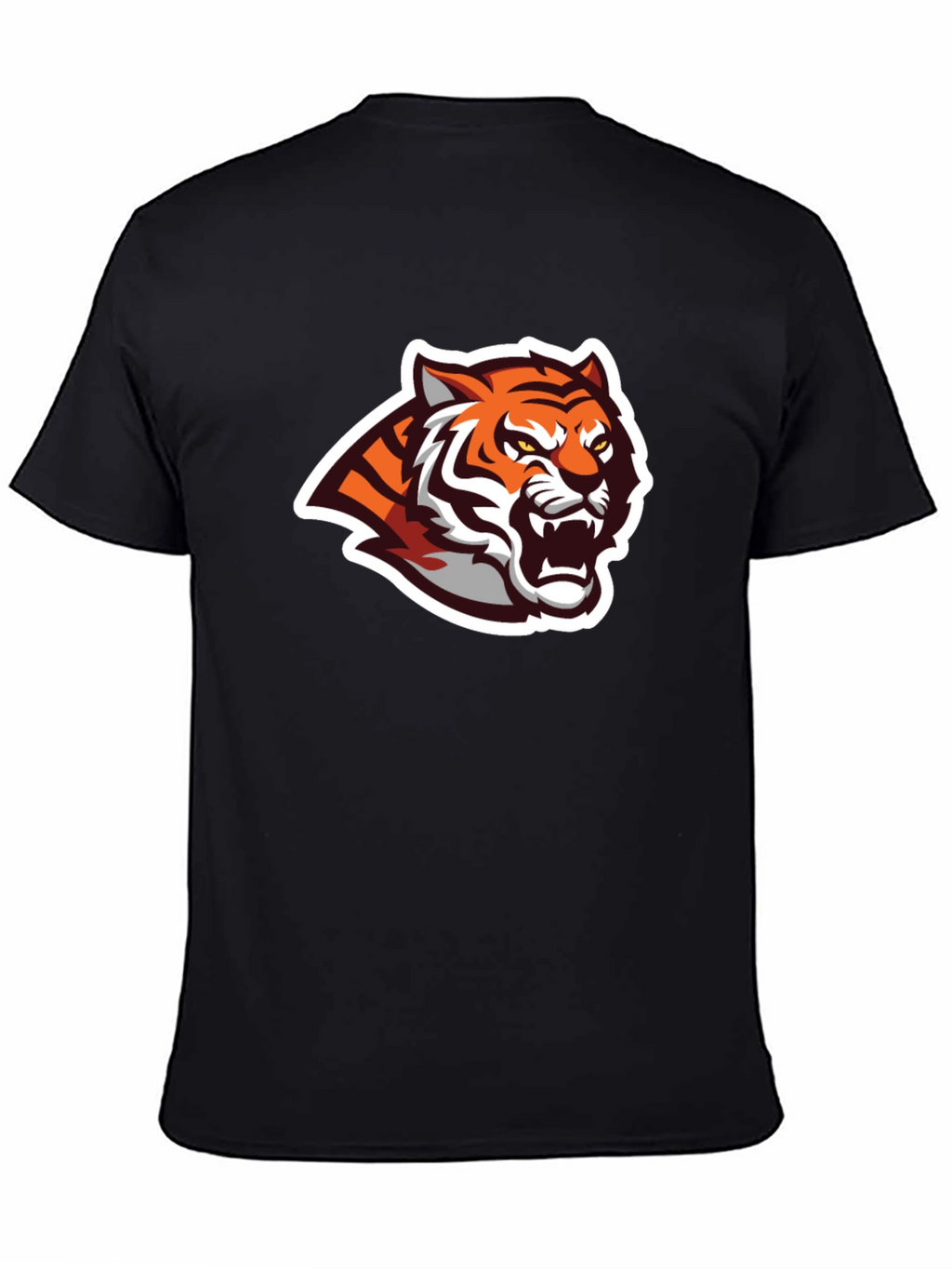 Black T-Shirt with Tiger Graphic