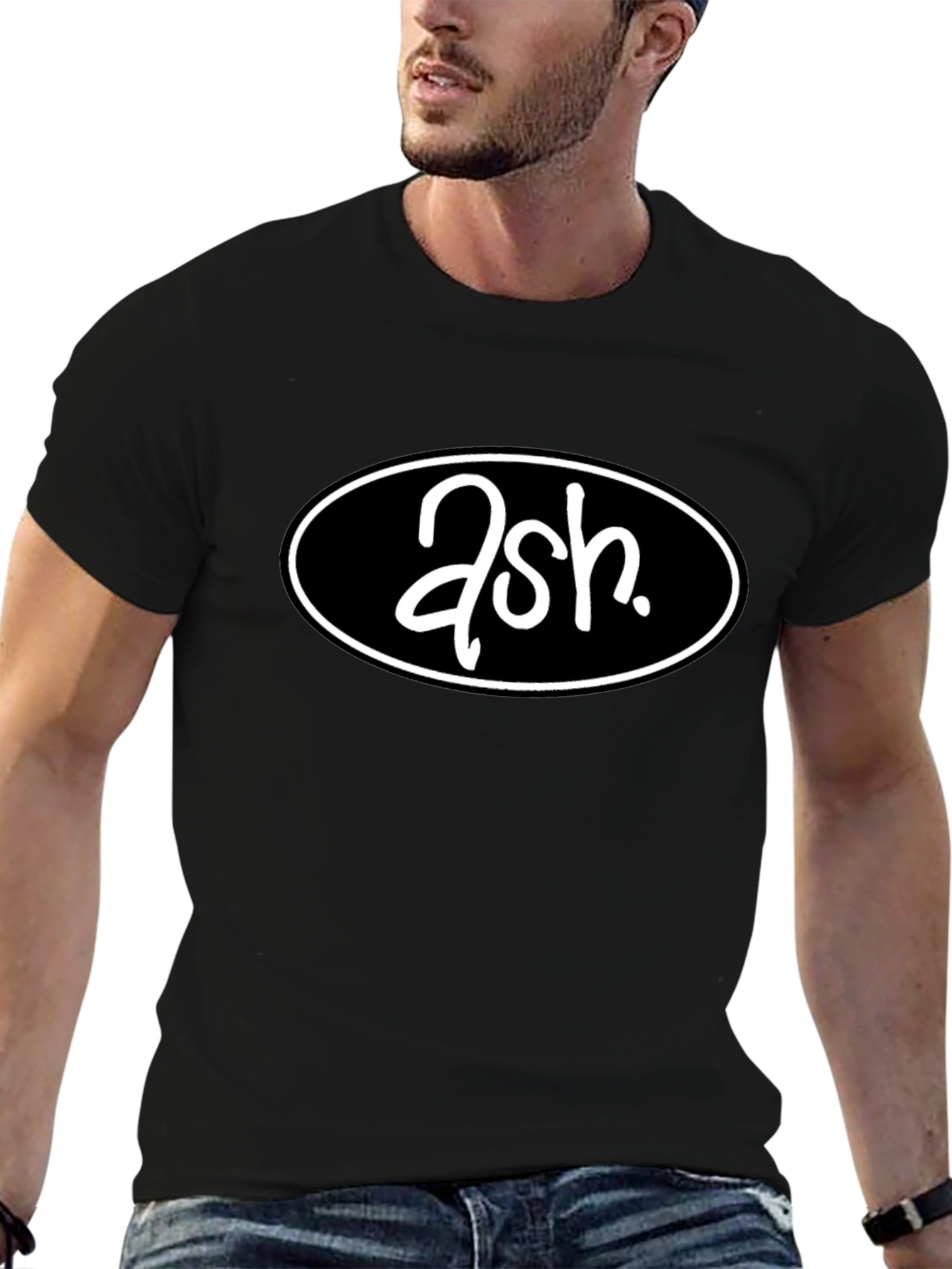 Ash Band Logo T-Shirt - Black Cotton Tee
