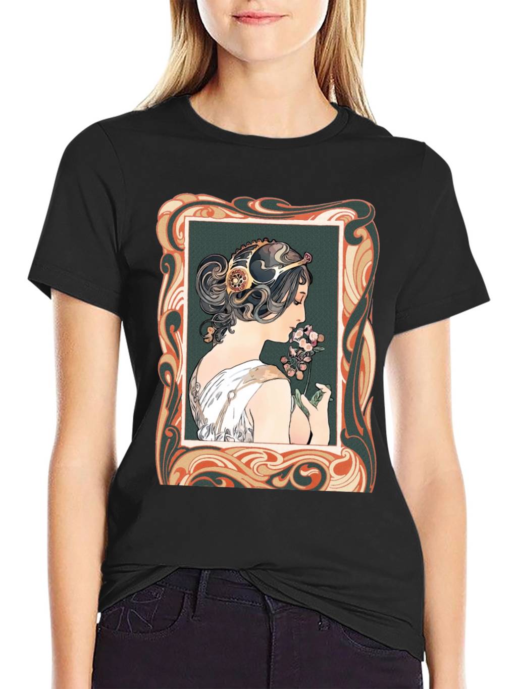 Art Nouveau Woman Graphic T-Shirt