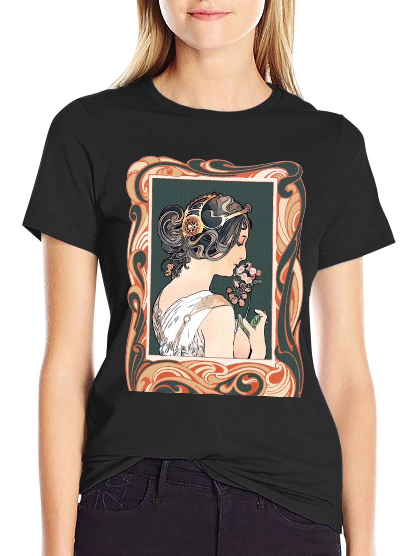 Art Nouveau Woman Graphic T-Shirt