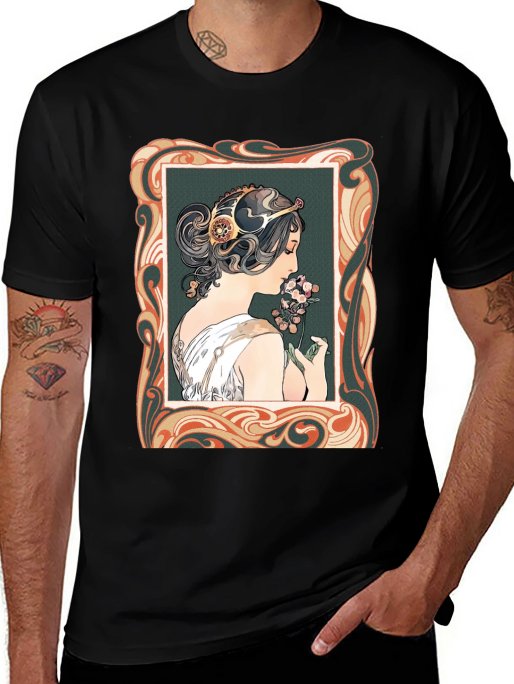 Art Nouveau Woman Graphic T-Shirt