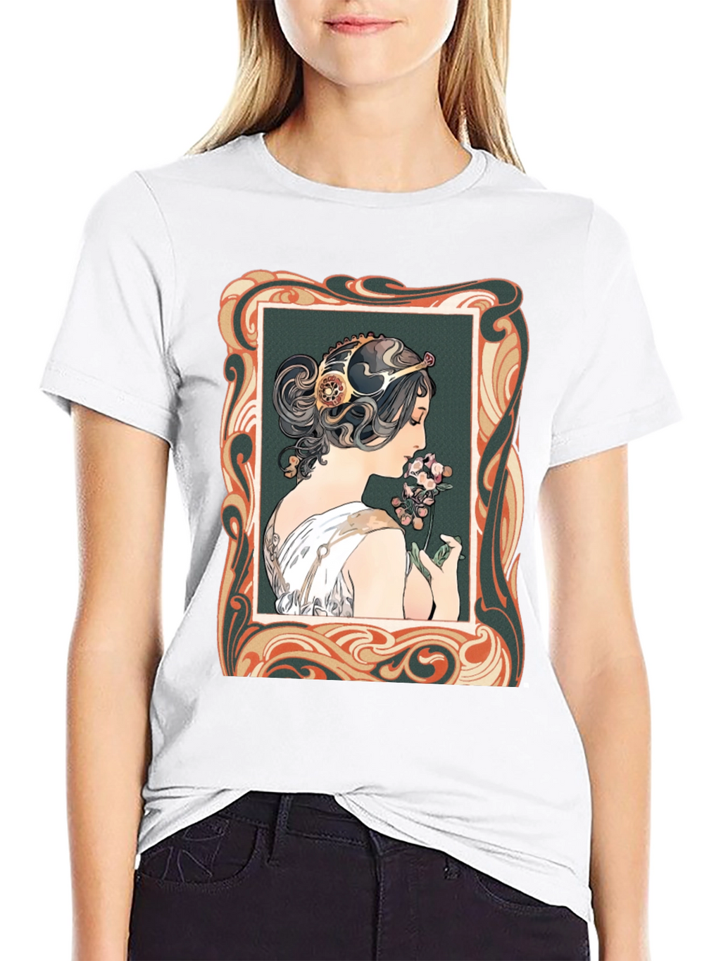 Art Nouveau Woman Graphic T-Shirt