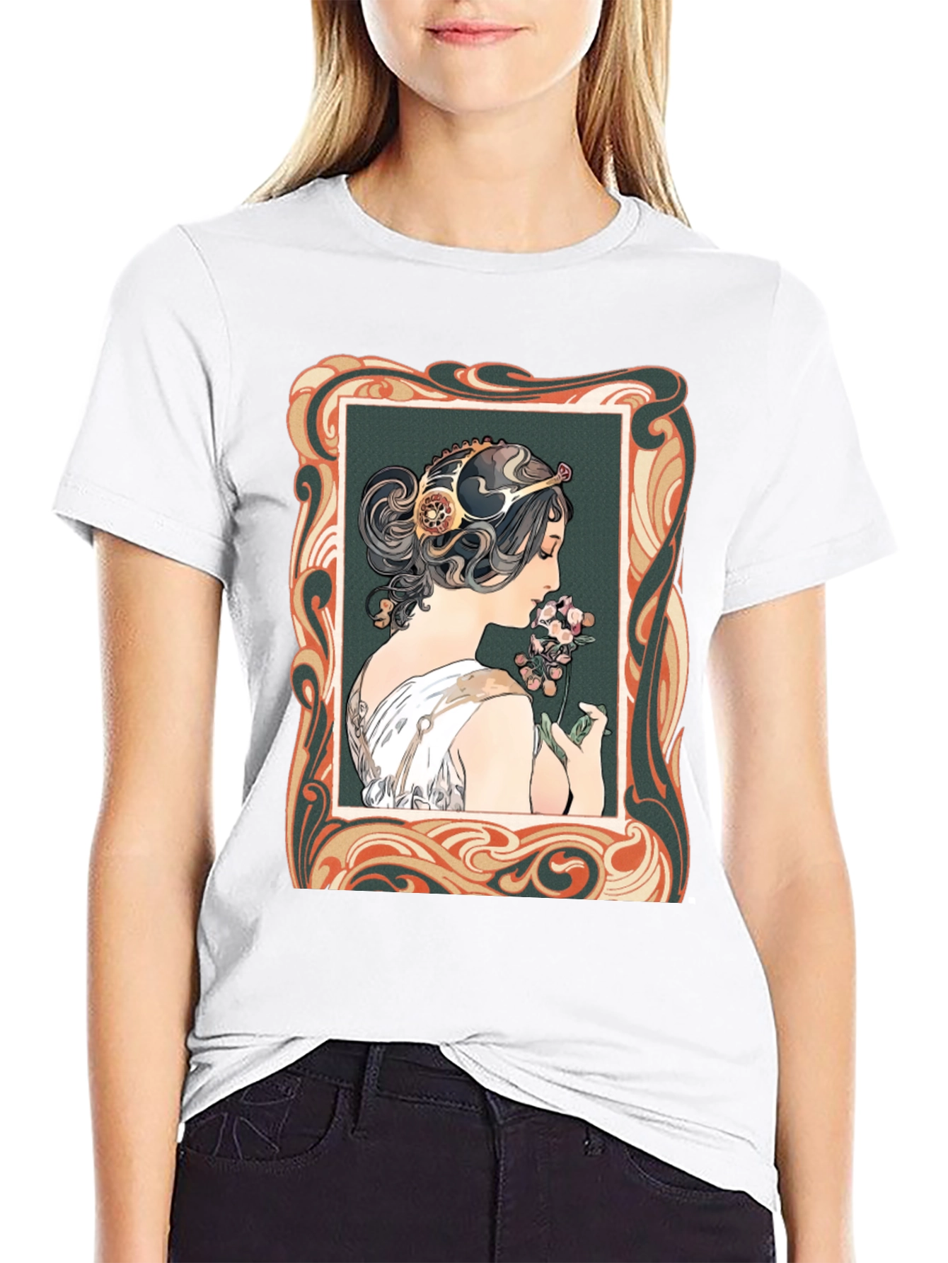 Art Nouveau Woman Graphic T-Shirt