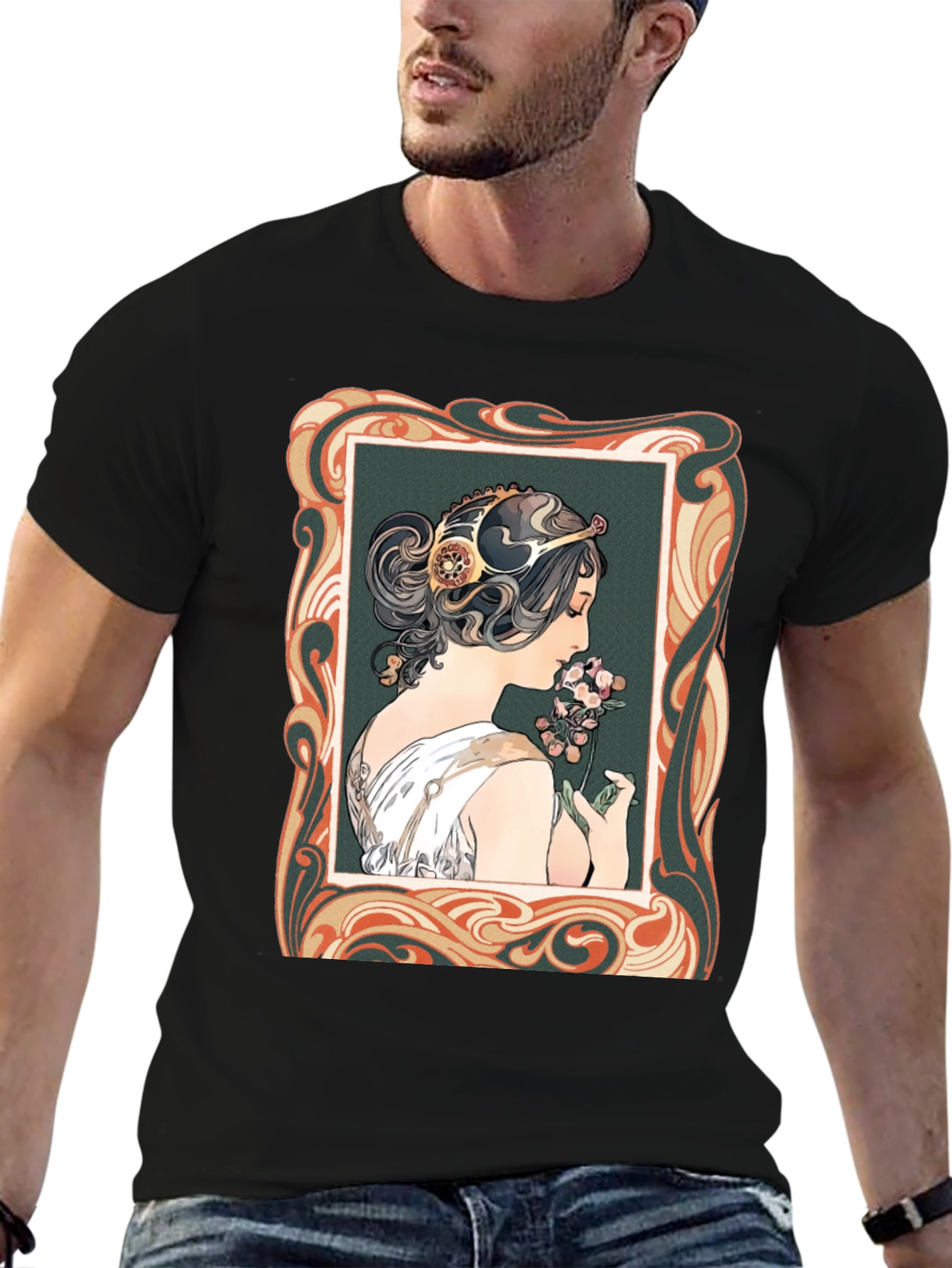 Art Nouveau Woman Graphic T-Shirt