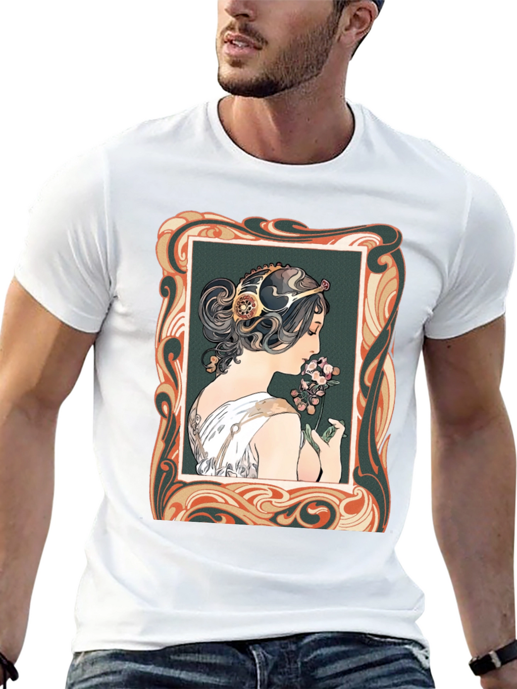 Art Nouveau Woman Graphic T-Shirt