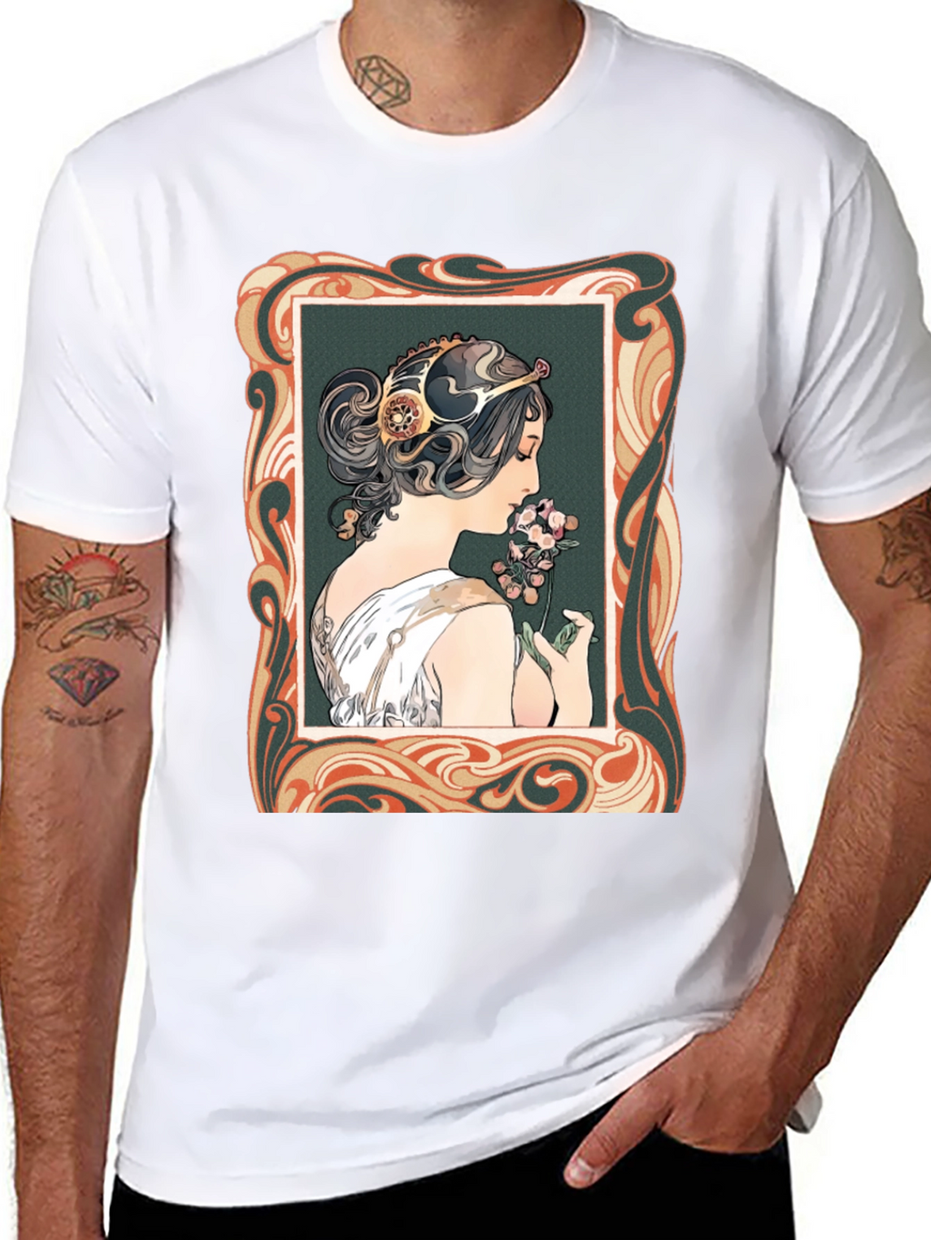 Art Nouveau Woman Graphic T-Shirt