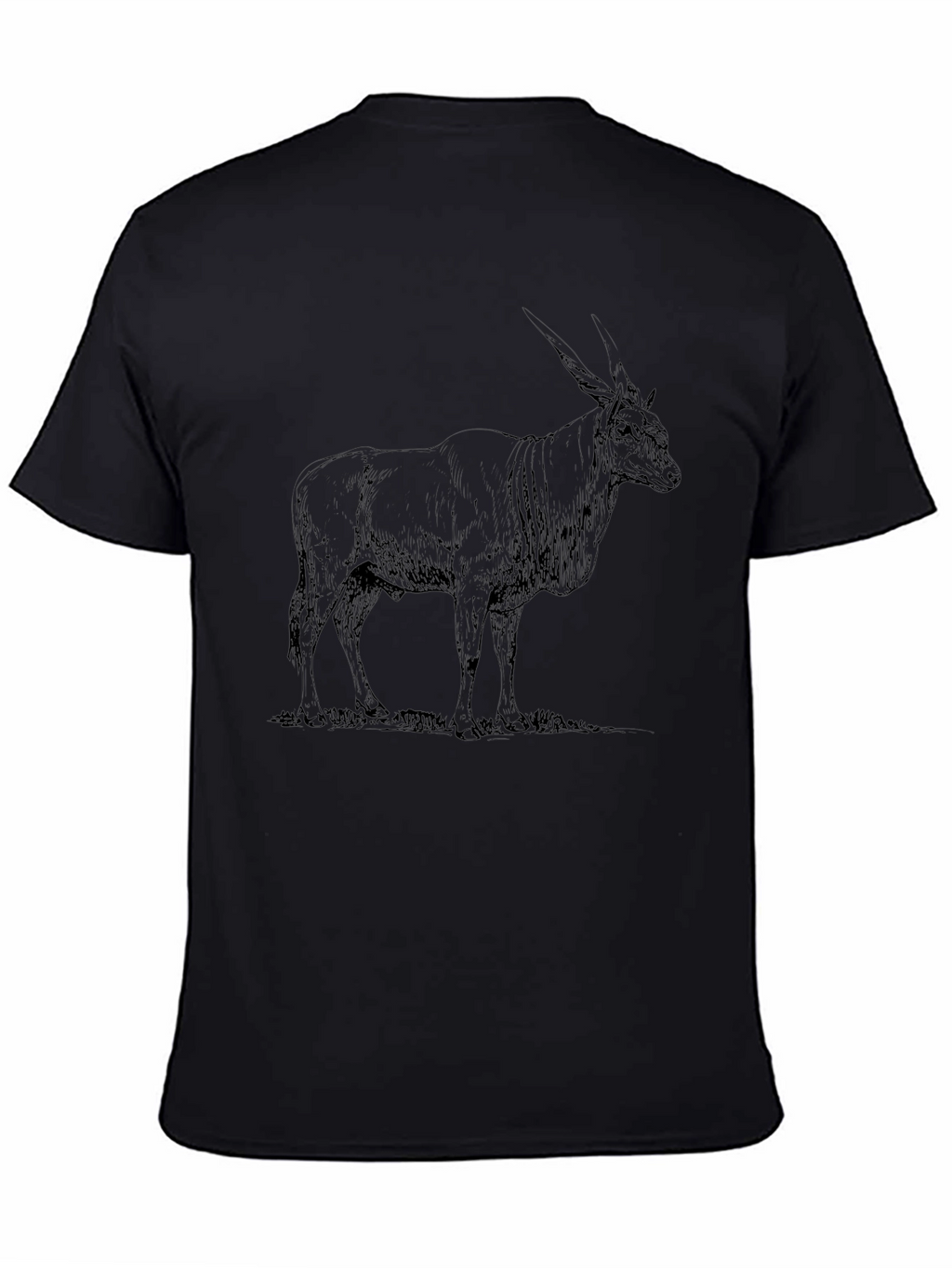 Antelope Graphic Print T-Shirt - Black