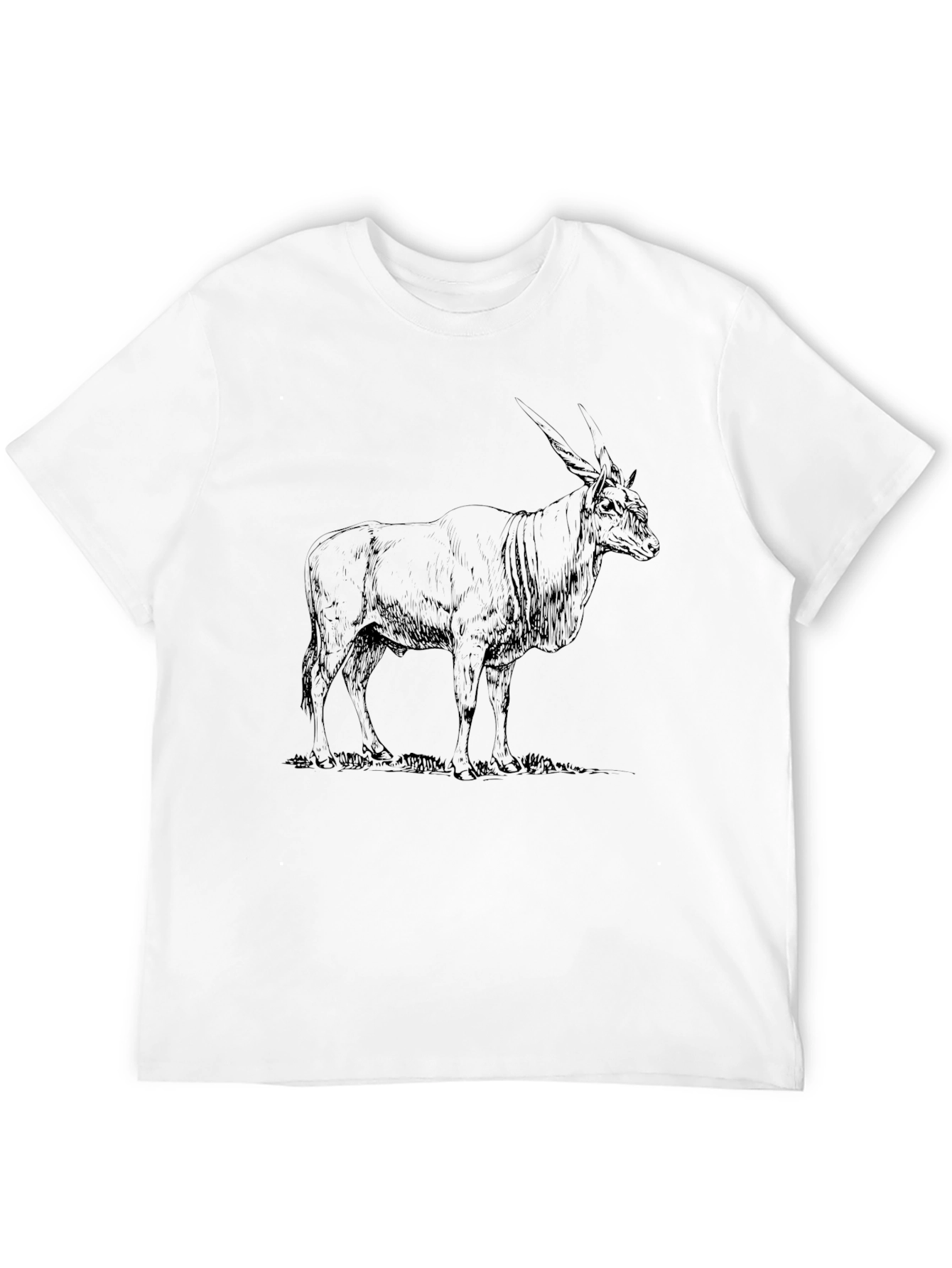 Antelope Graphic Print T-Shirt - Black