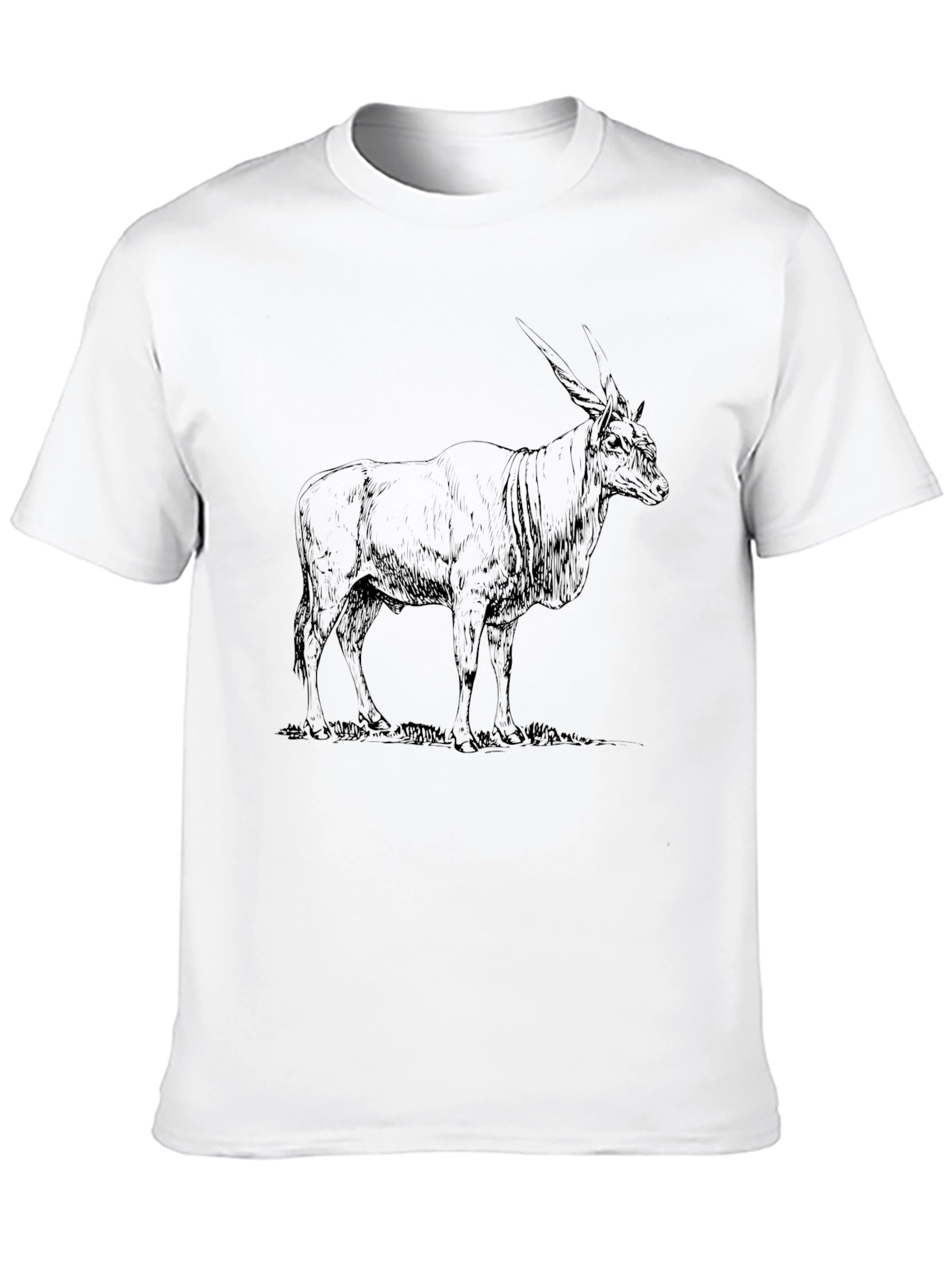 Antelope Graphic Print T-Shirt - Black