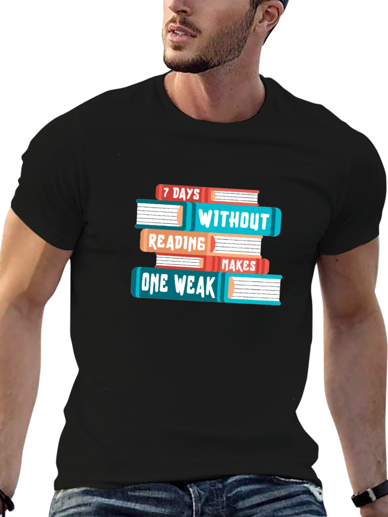 Book Lover T-Shirt - 7 Days Without Reading Makes One Weak Funny Tee