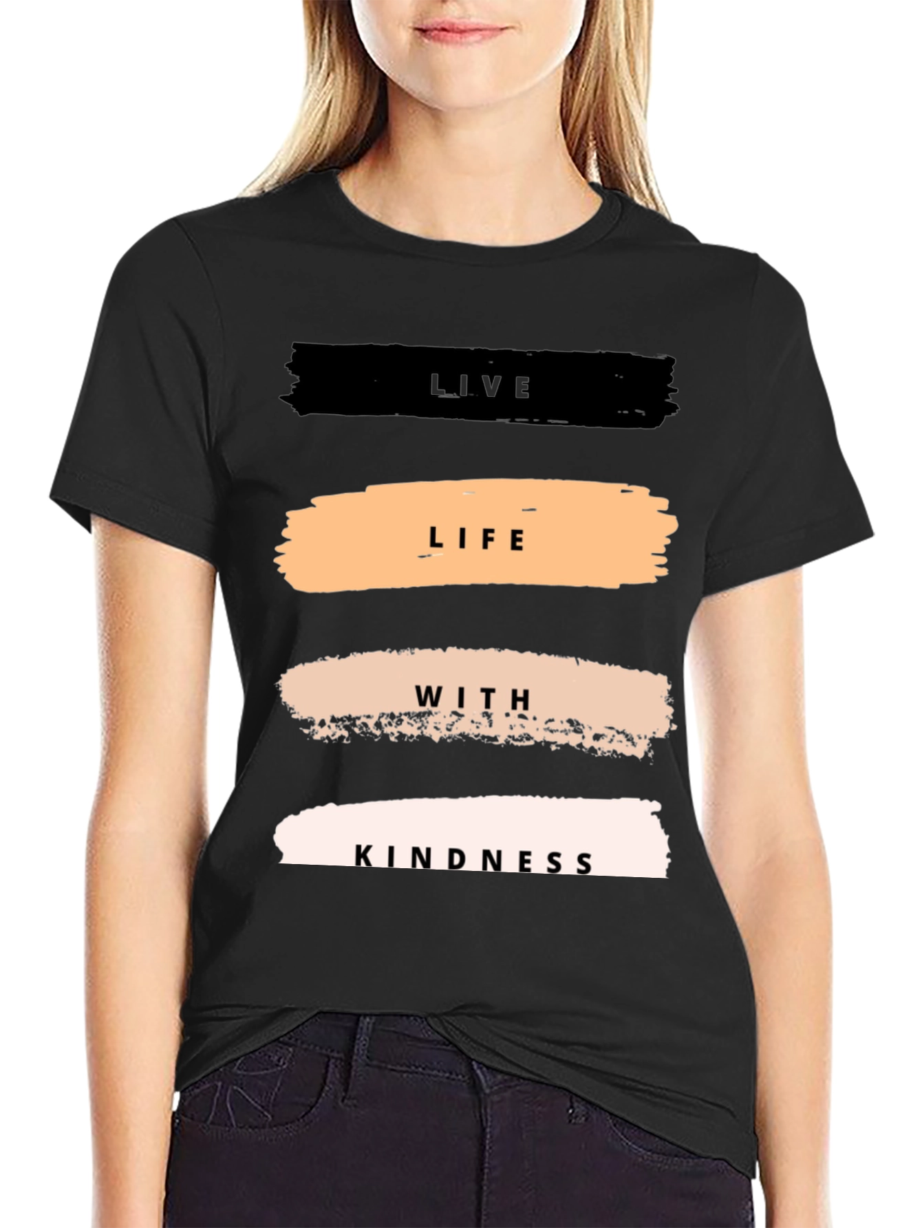 Live Life With Kindness T-Shirt - Black
