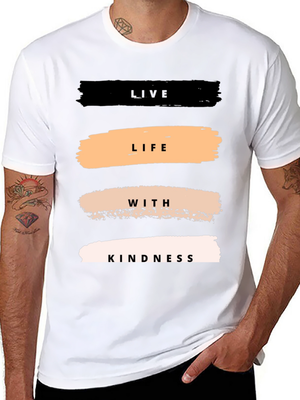 Live Life With Kindness T-Shirt - Black