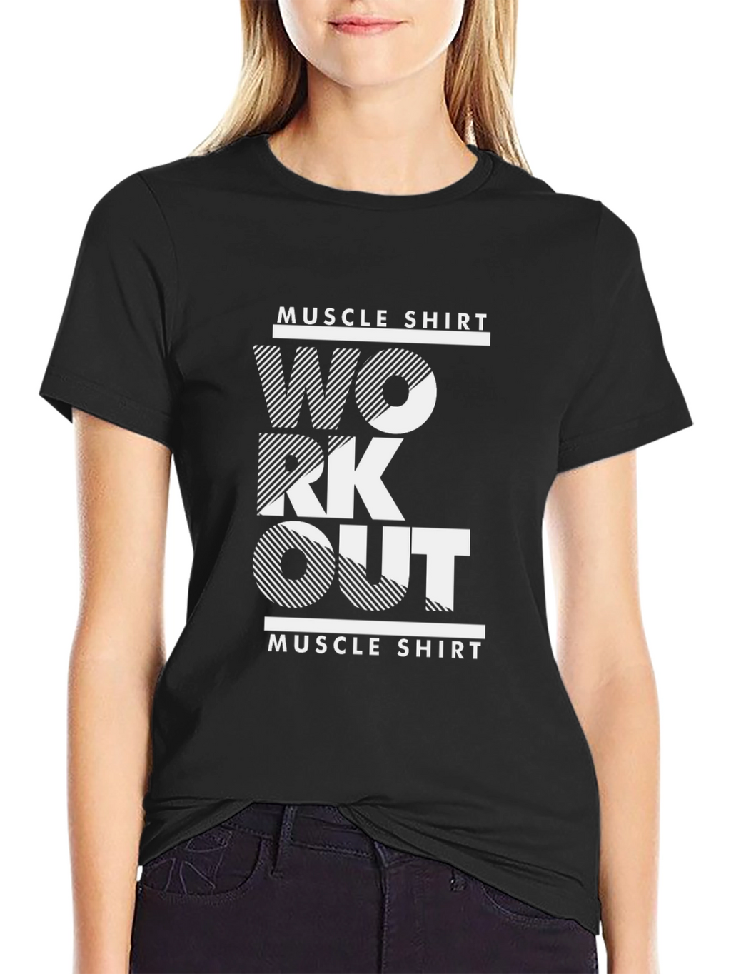 Workout Muscle Shirt - Black Gym Tee