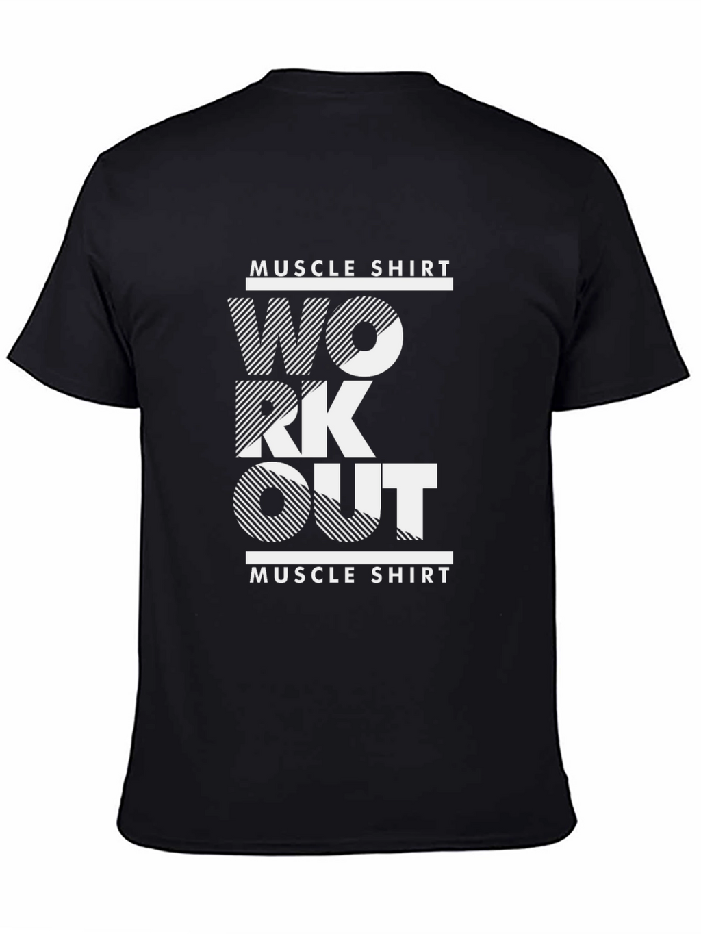 Workout Muscle Shirt - Black Gym Tee
