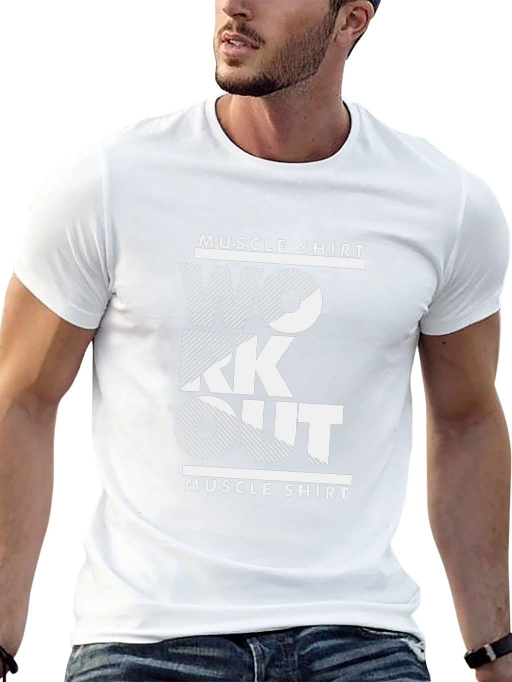 Workout Muscle Shirt - Black Gym Tee