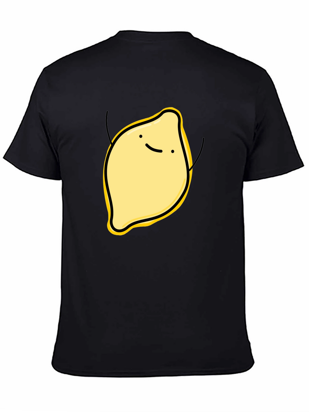Funny Lemon Graphic Black T-Shirt