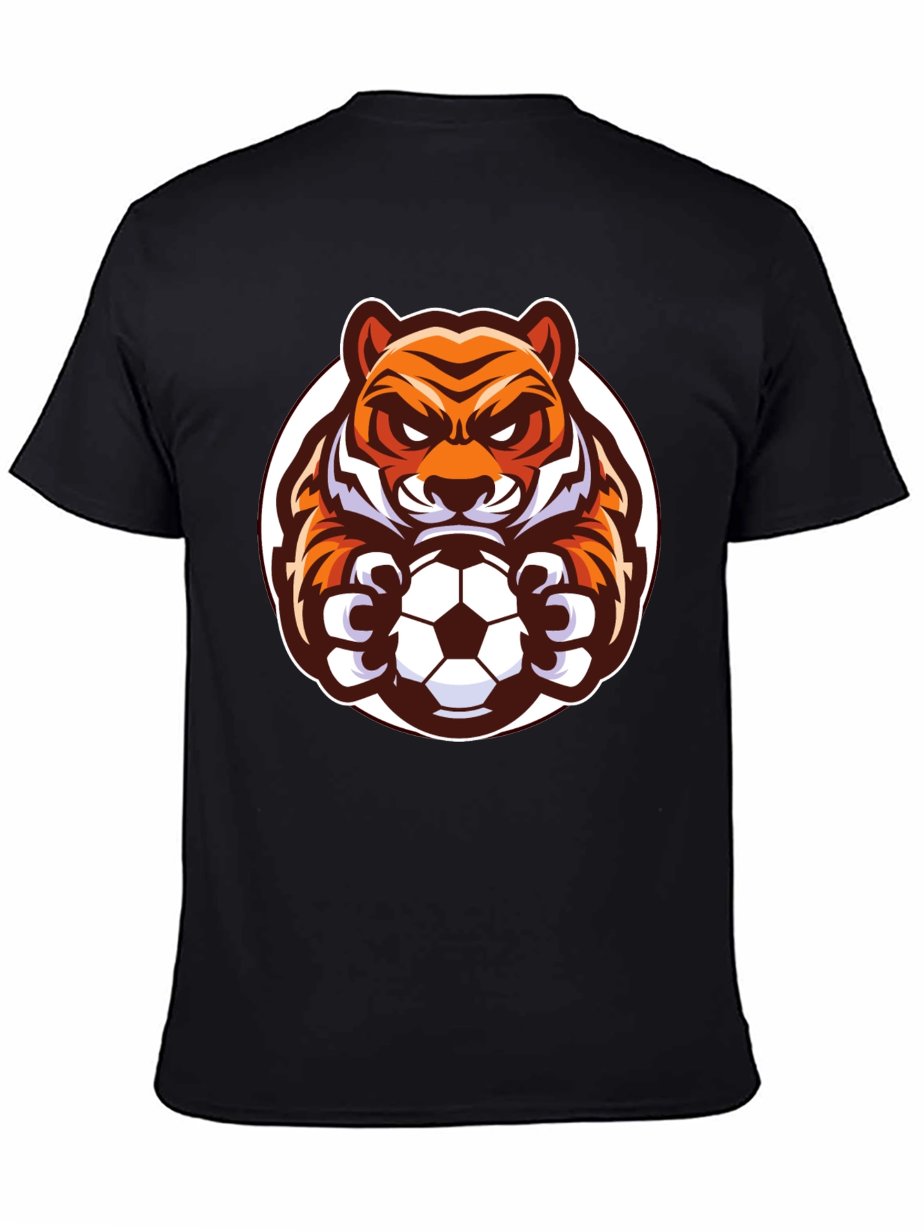 Tiger Soccer Black T-Shirt