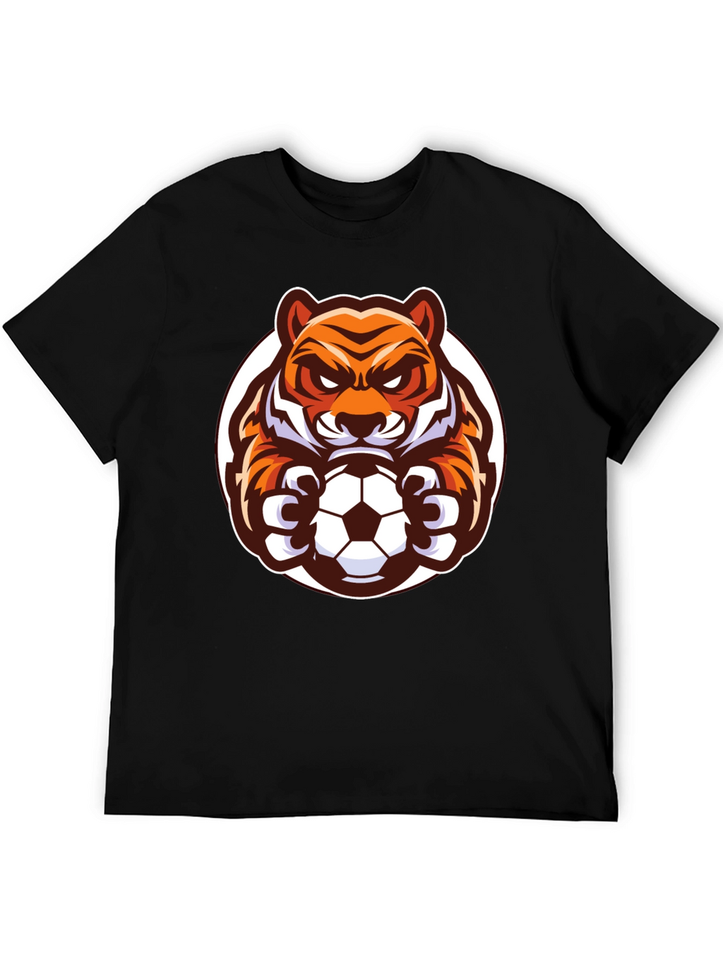 Tiger Soccer Black T-Shirt