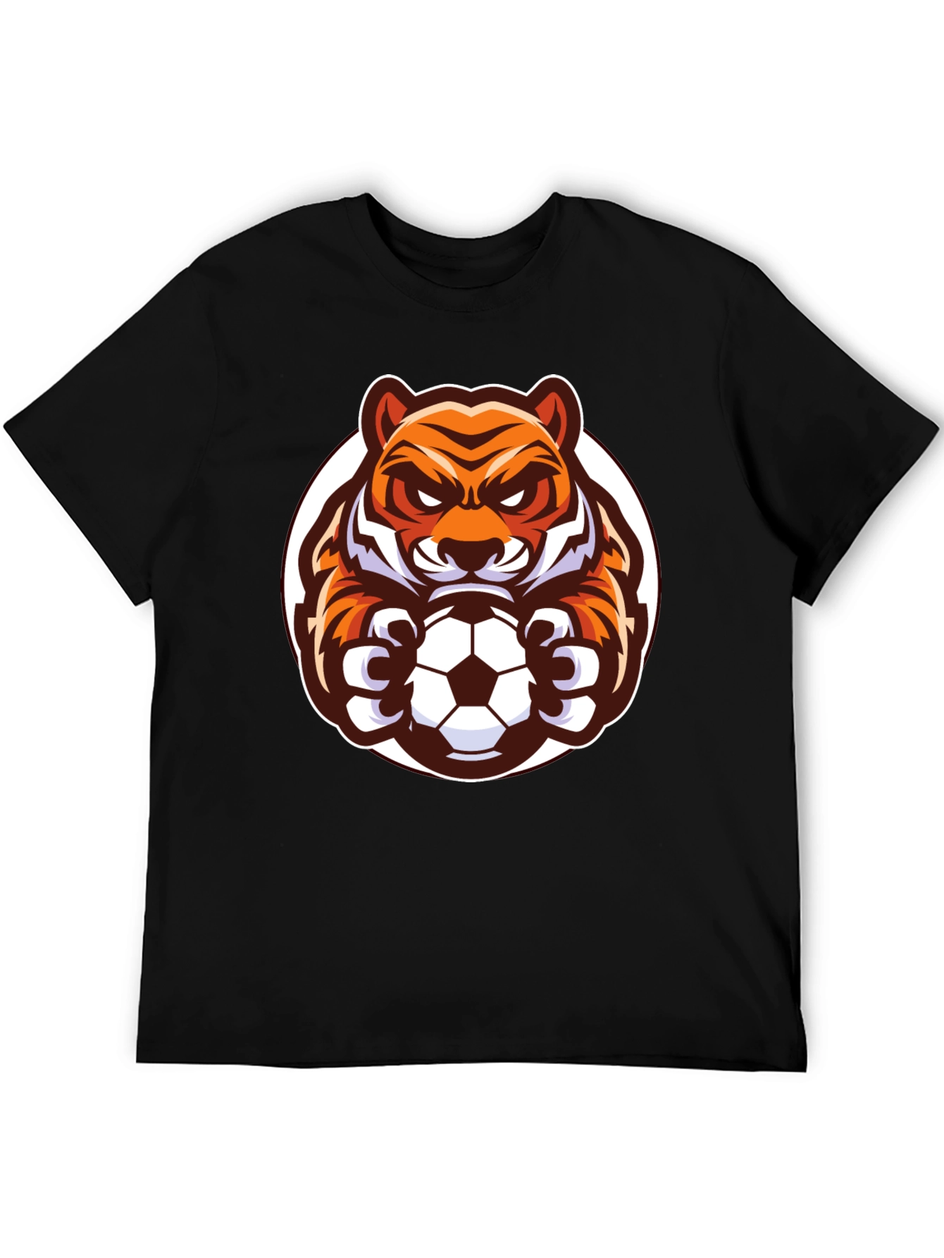 Tiger Soccer Black T-Shirt