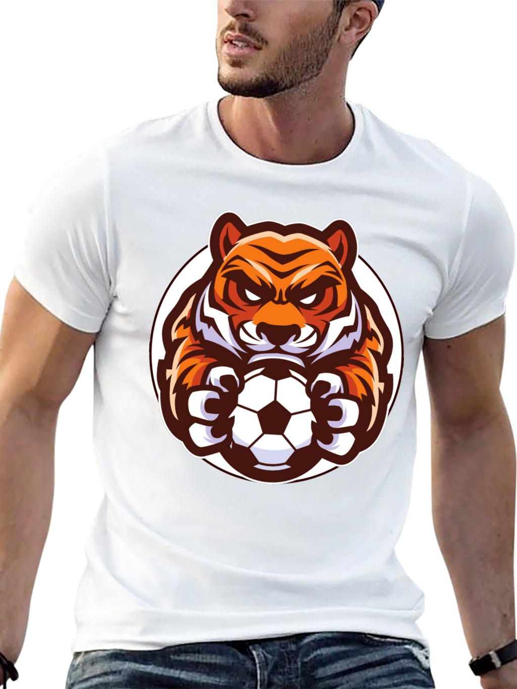Tiger Soccer Black T-Shirt
