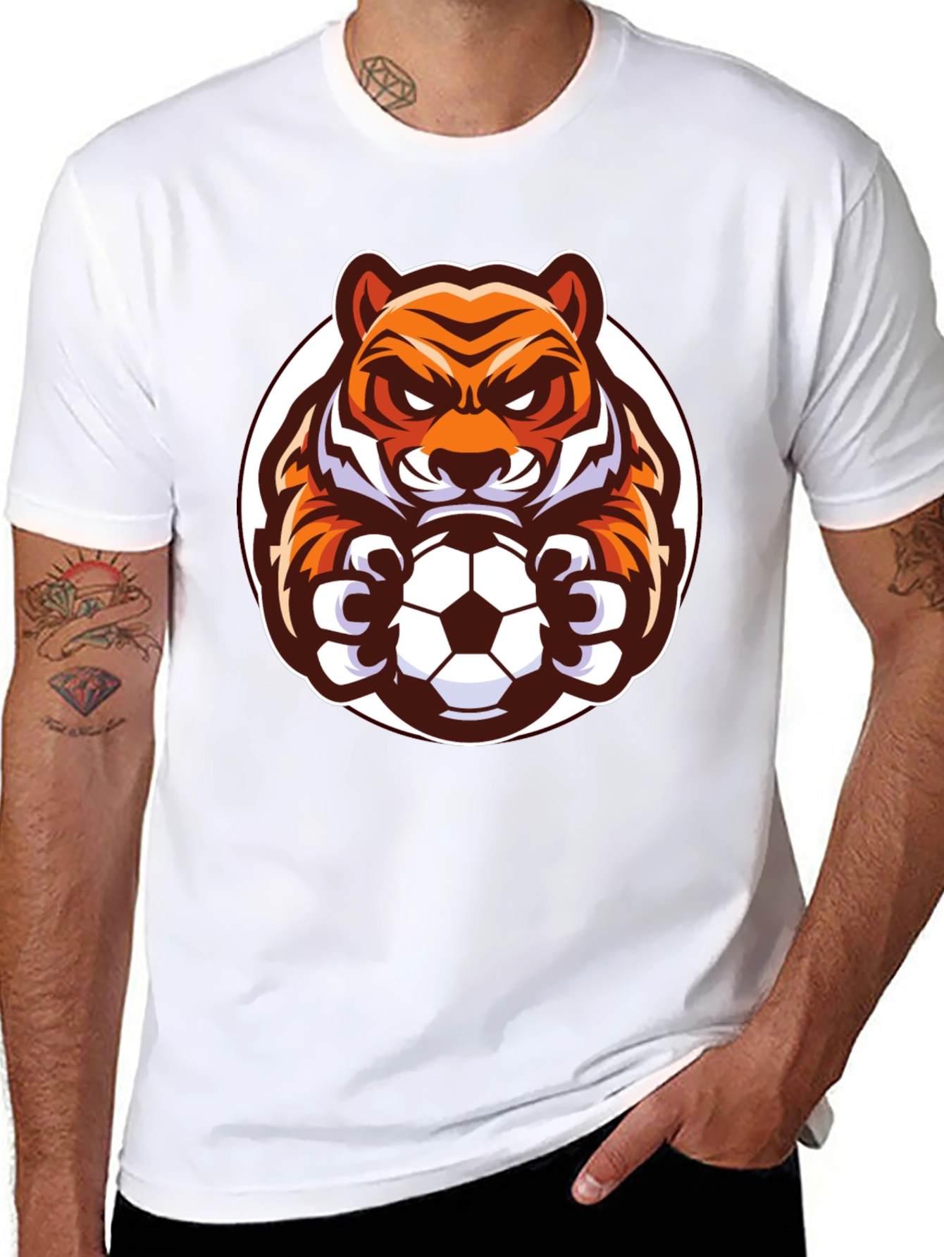 Tiger Soccer Black T-Shirt