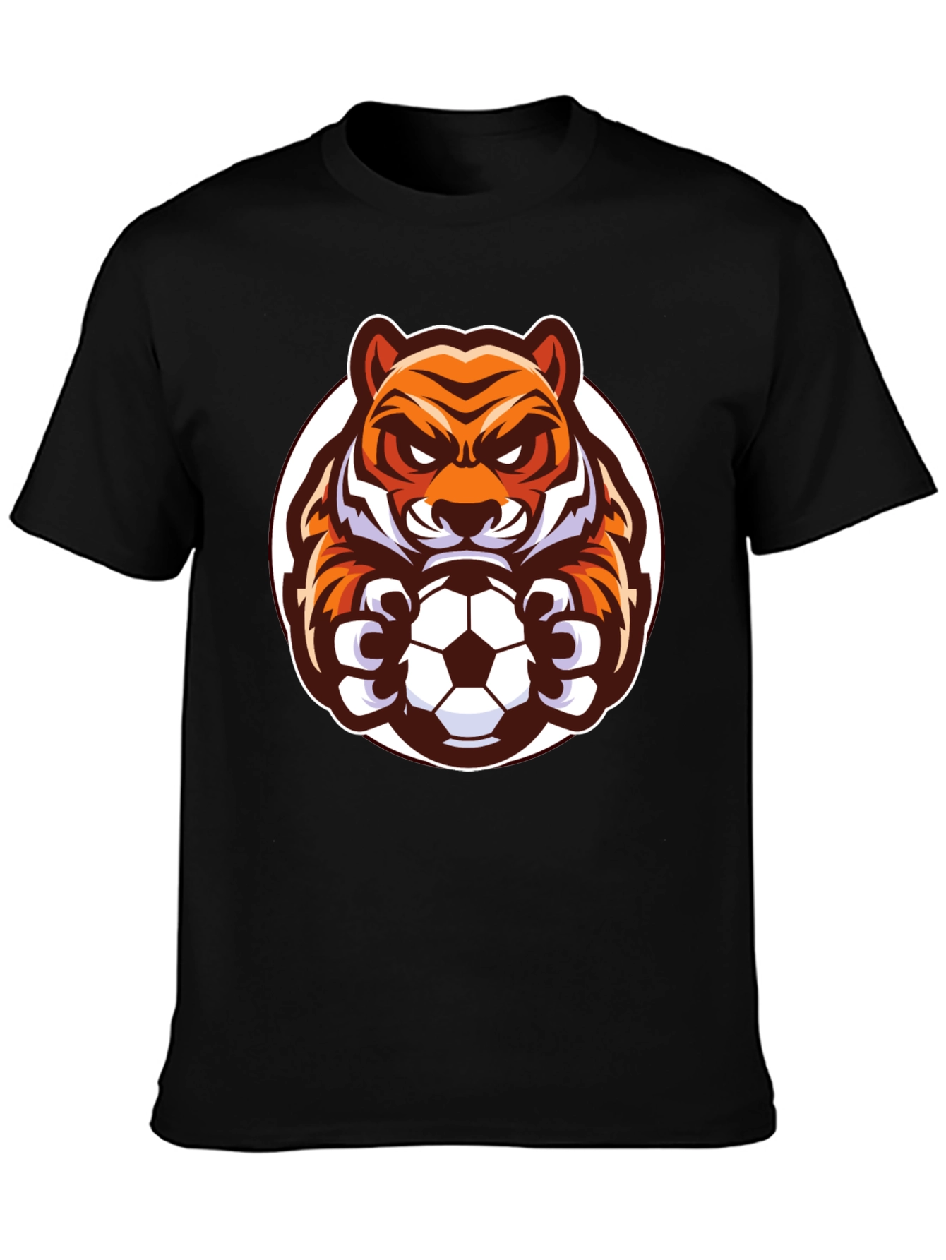 Tiger Soccer Black T-Shirt