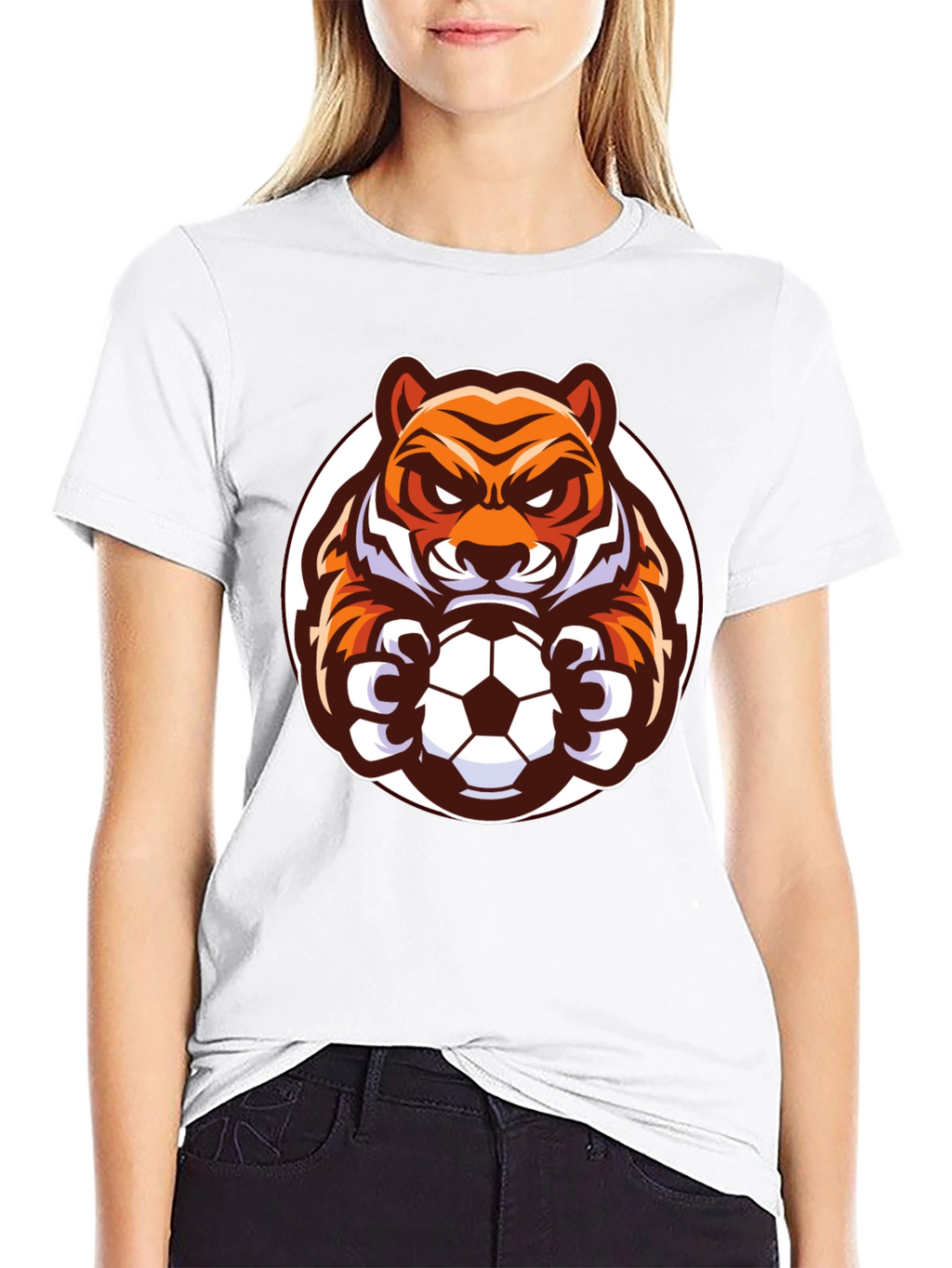 Tiger Soccer Black T-Shirt