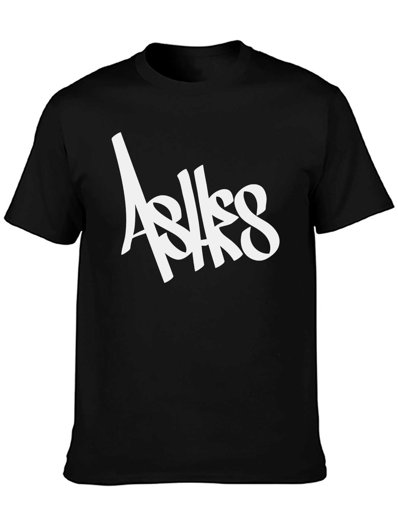 Ashes Graffiti Style Black T-Shirt for Men