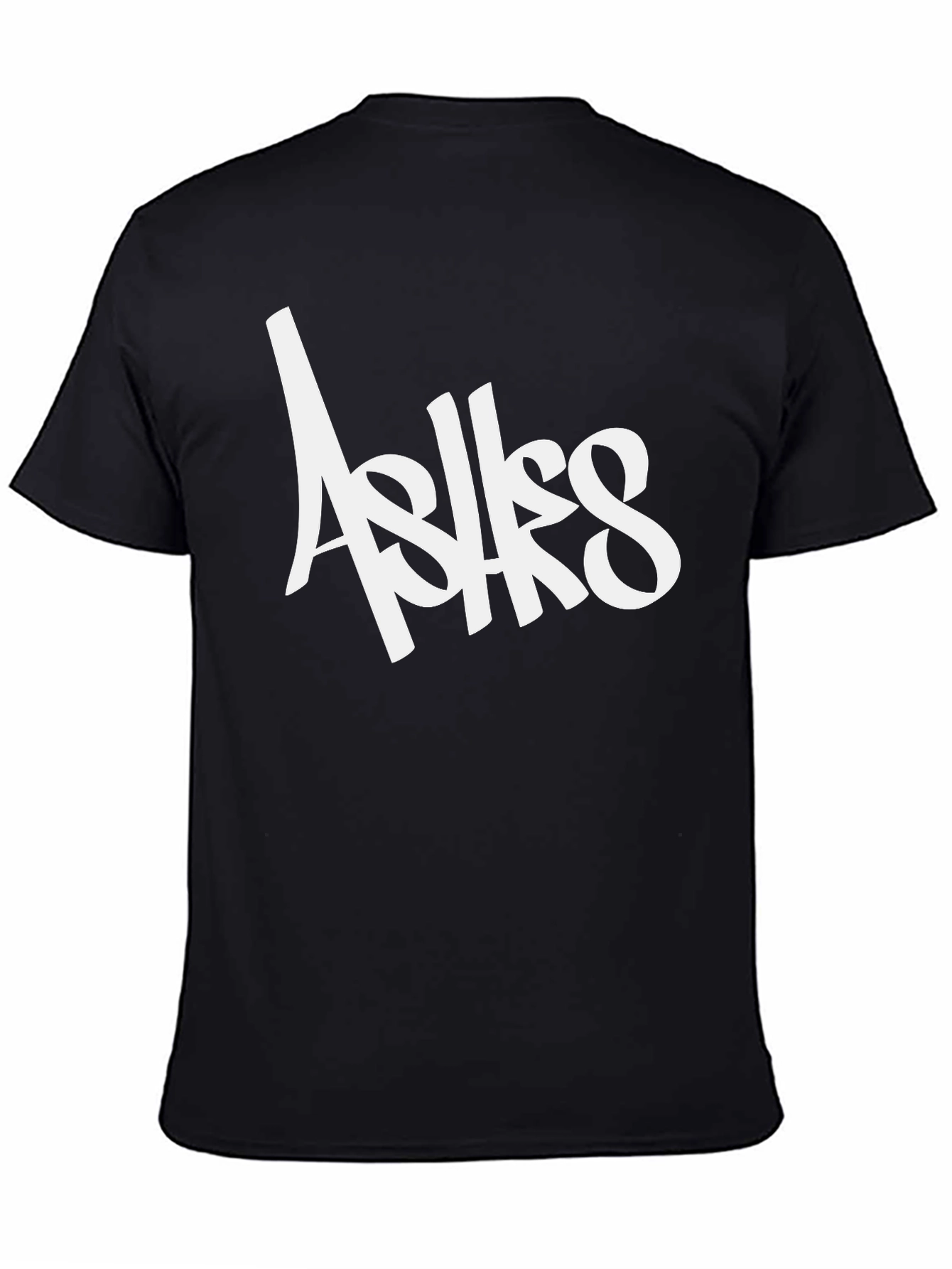 Ashes Graffiti Style Black T-Shirt for Men