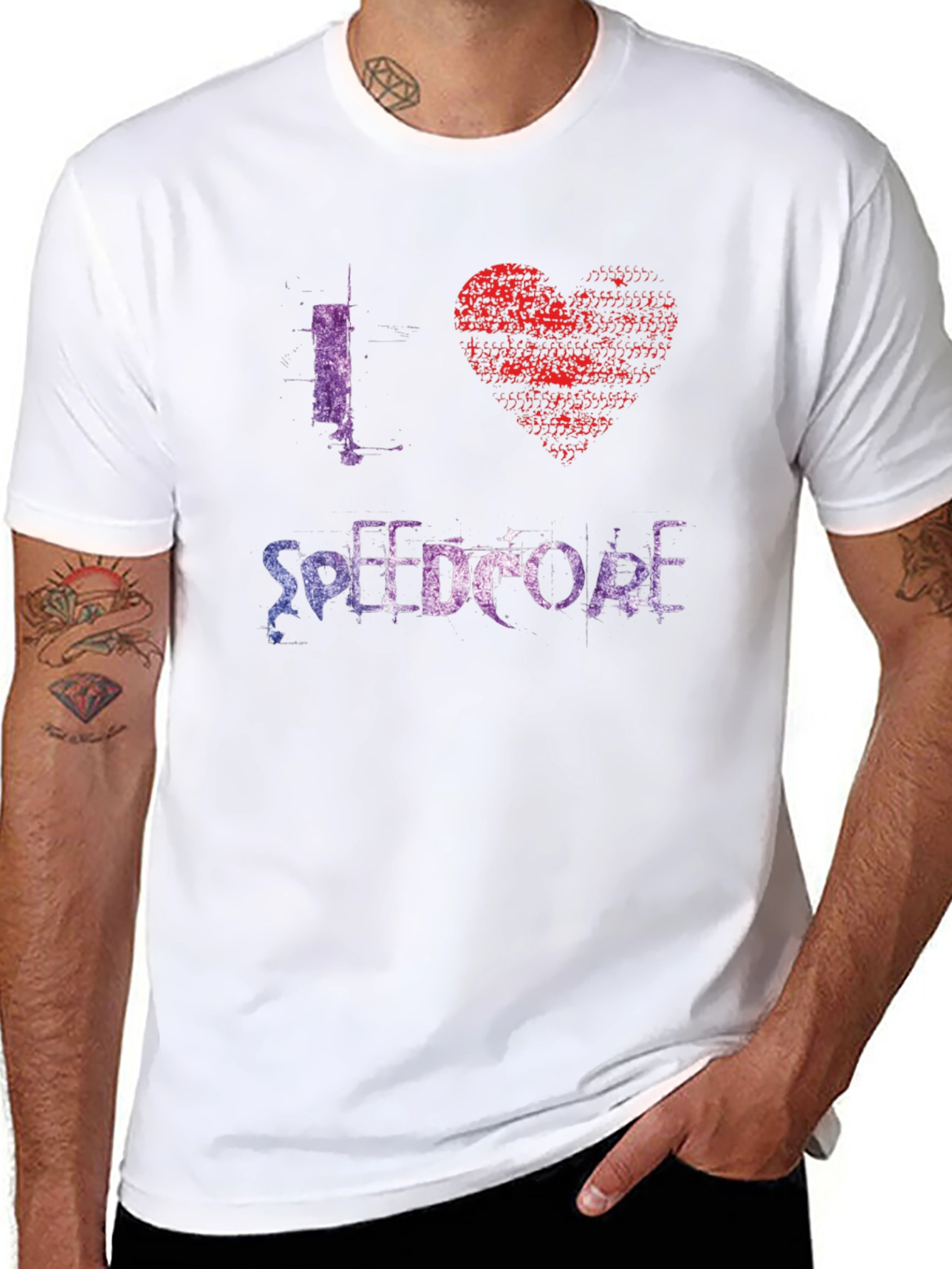 I Heart Speedcore Black T-Shirt