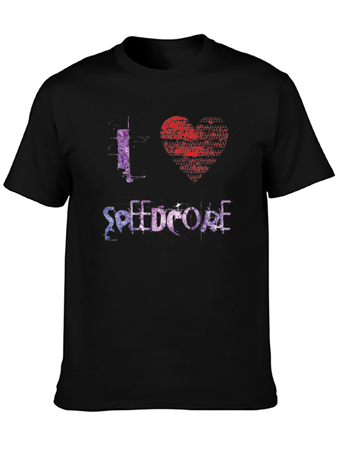 I Heart Speedcore Black T-Shirt