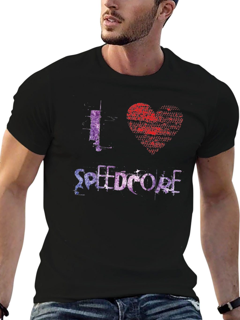 I Heart Speedcore Black T-Shirt