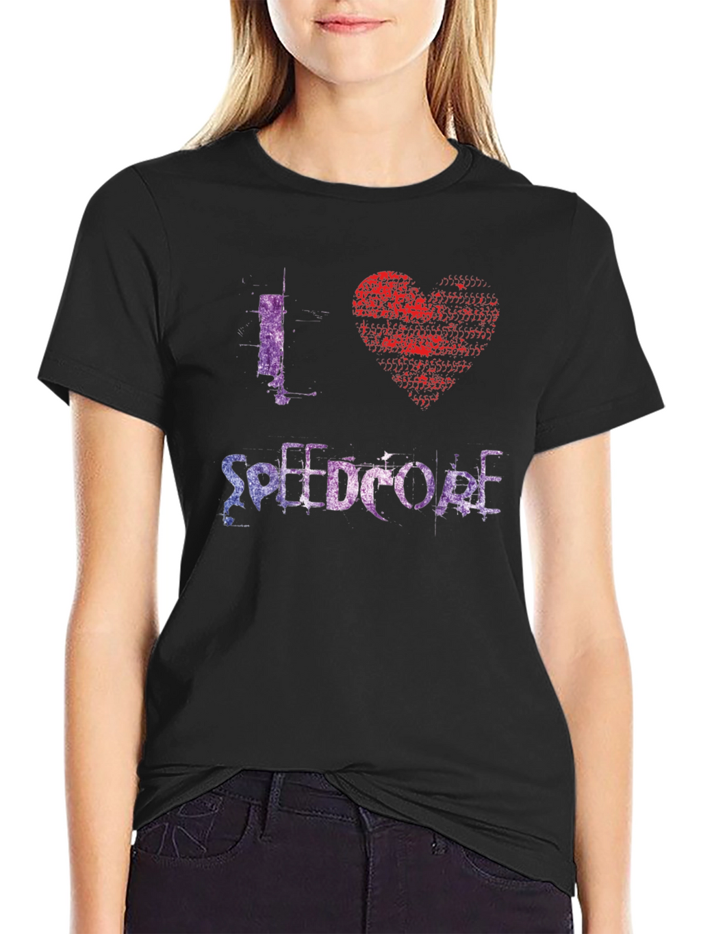 I Heart Speedcore Black T-Shirt