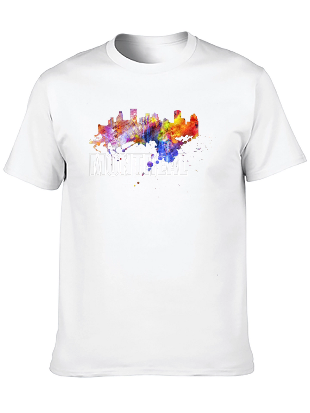 Montreal Skyline Watercolor Graphic T-Shirt